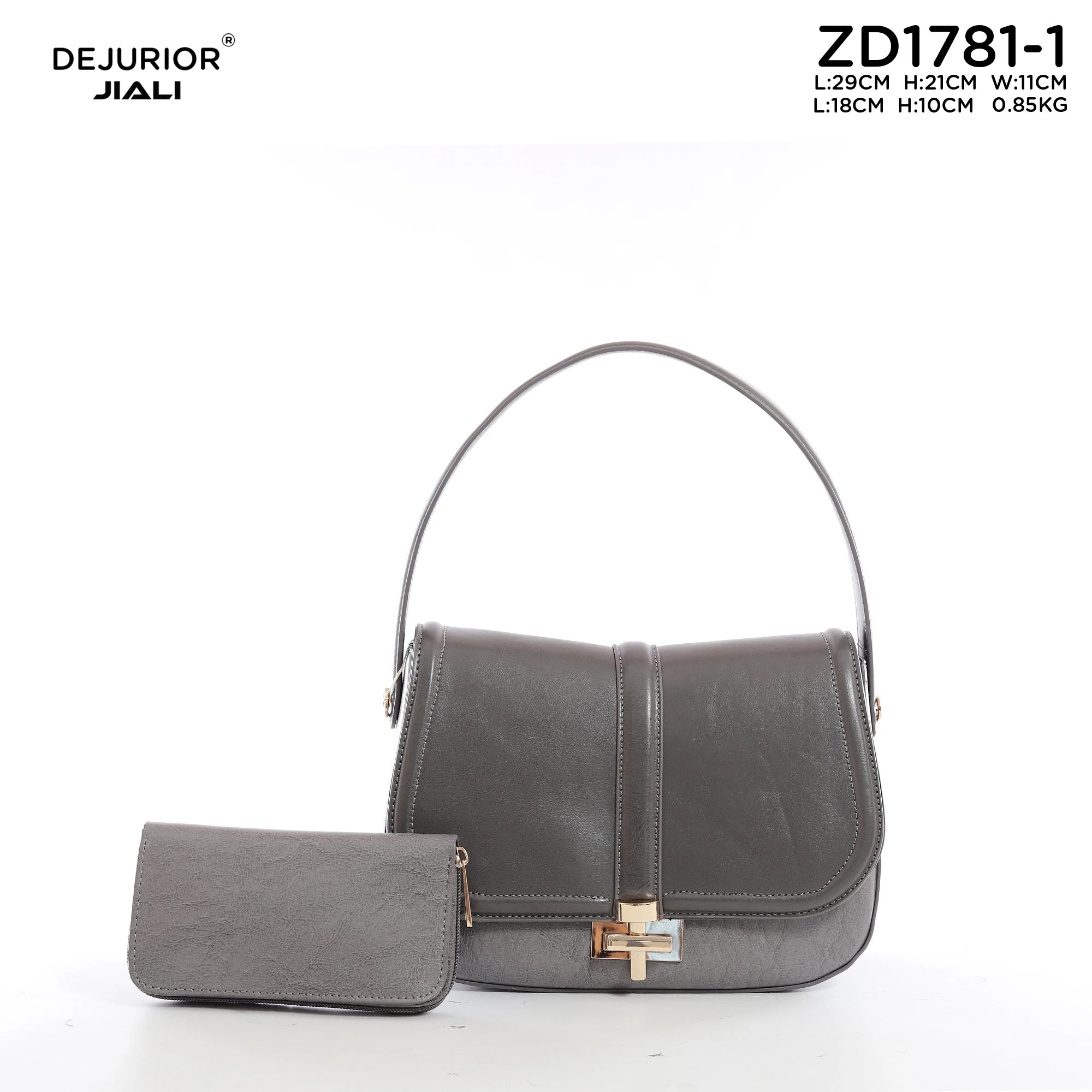 QAZA ZD1781-1 Women PU Leather Vintage 2-in-1 Shoulder Crossbody Bag