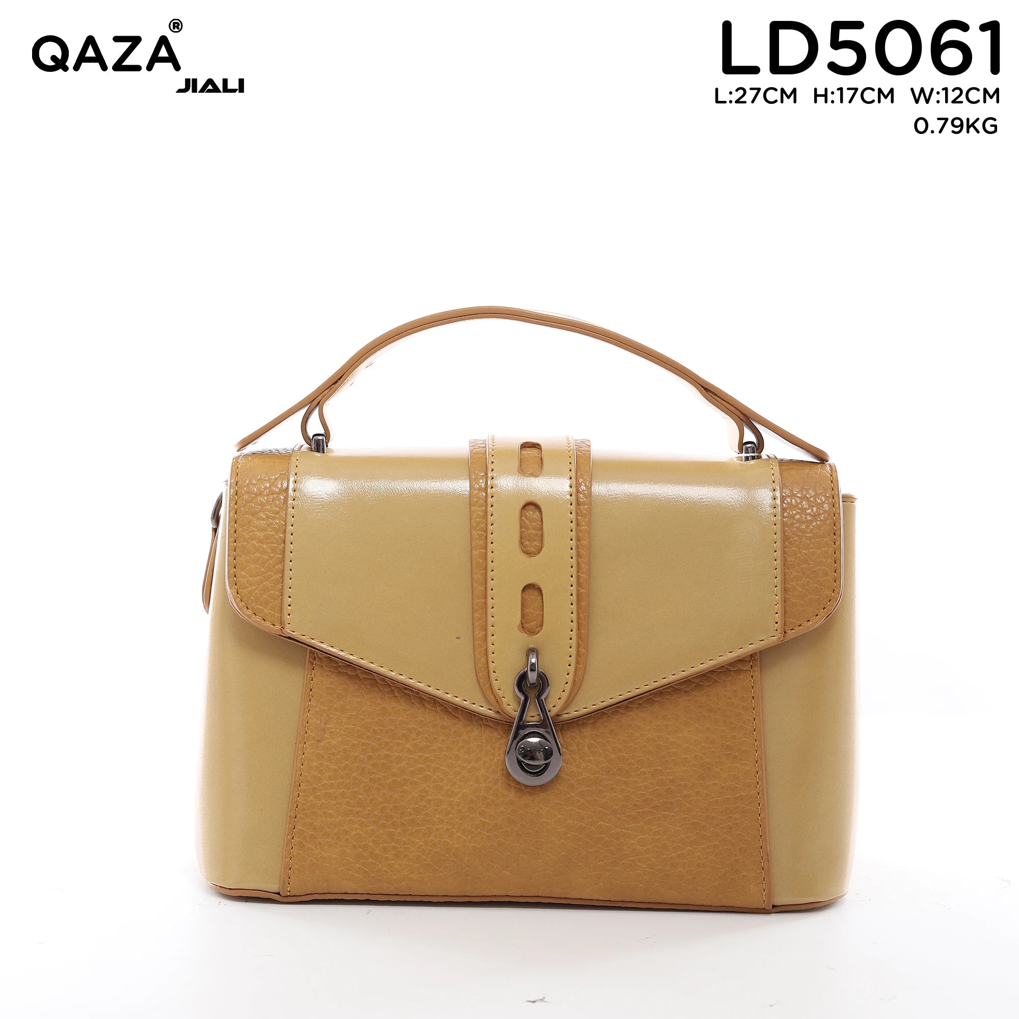 QAZA LD5061 Women PU Leather Alligator Pattern Tote Bag Set
