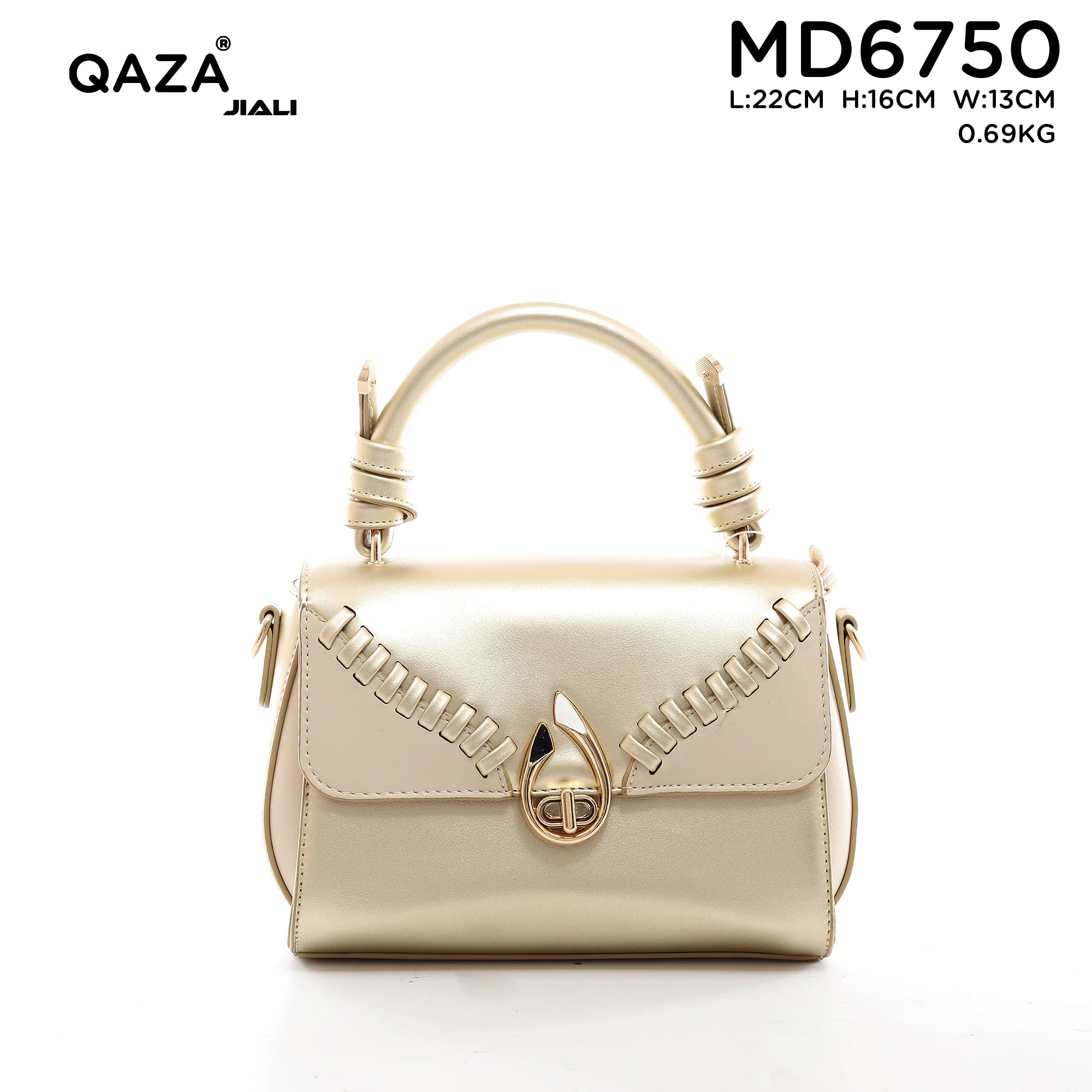 QAZA Women PU Leather Vintage Flap Shoulder Handbag