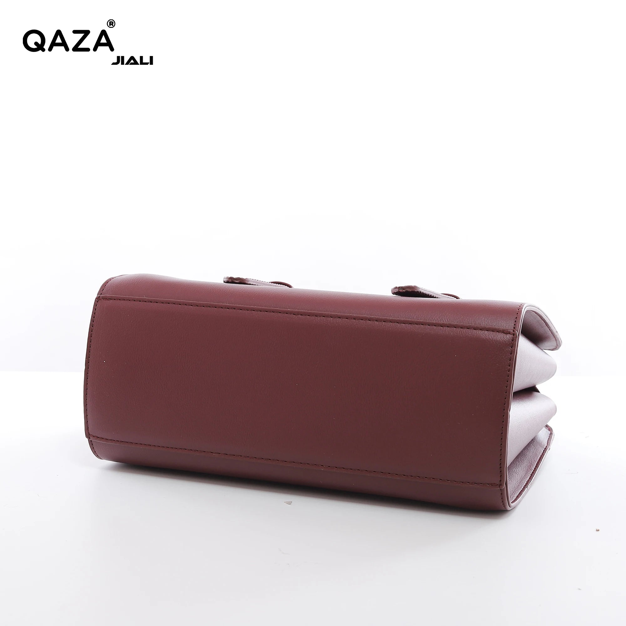 QAZA LD9180-1 Women PU Leather Woven Handle Top Handle Shoulder Bag with Coin Purse