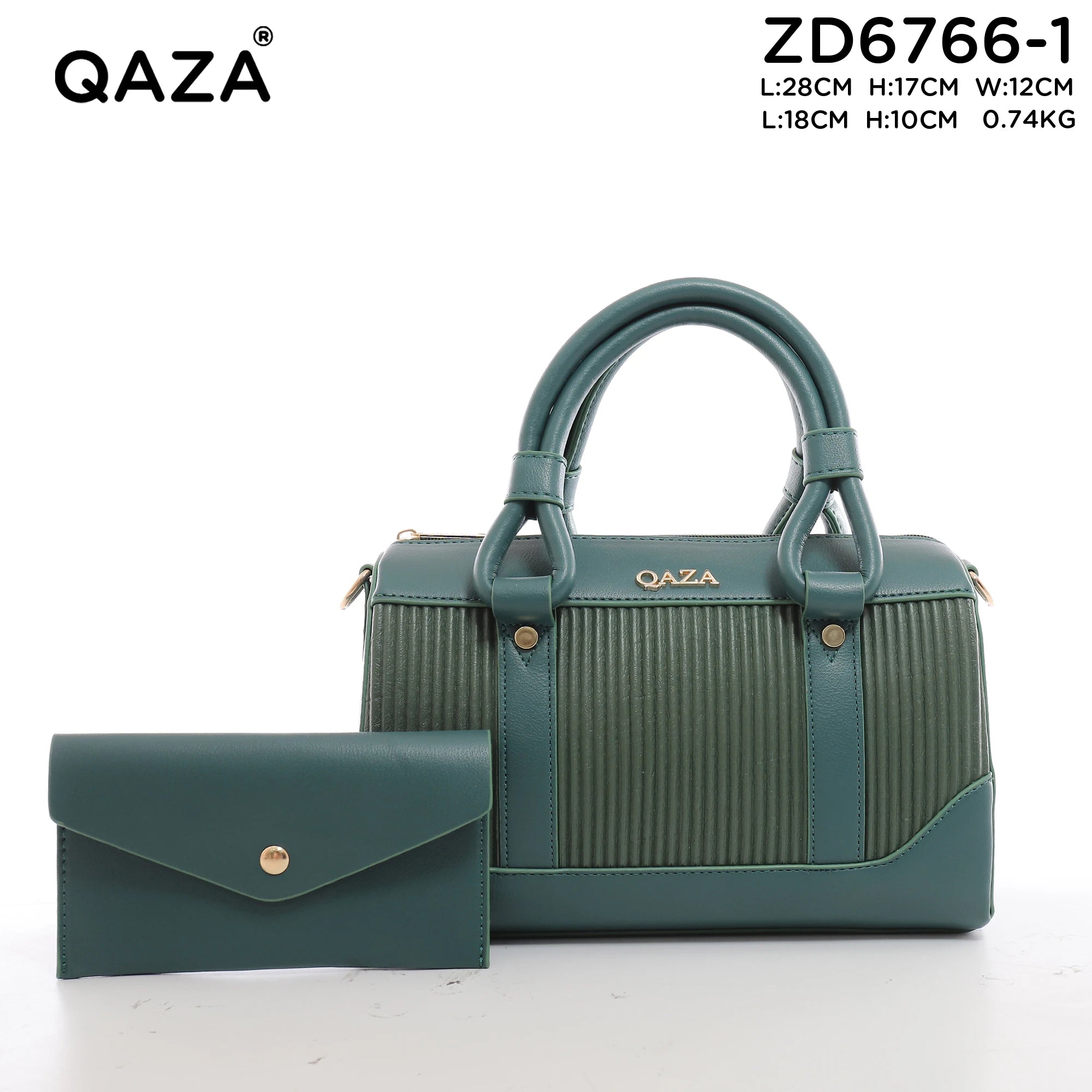 QAZA ZD6766-1 Women PU Leather Saddle Crossbody Shoulder Handbag