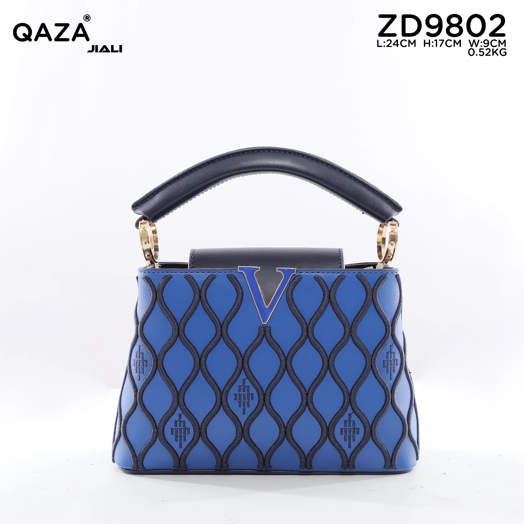 Women PU Leather V Buckle Small Square Crossbody Handbag