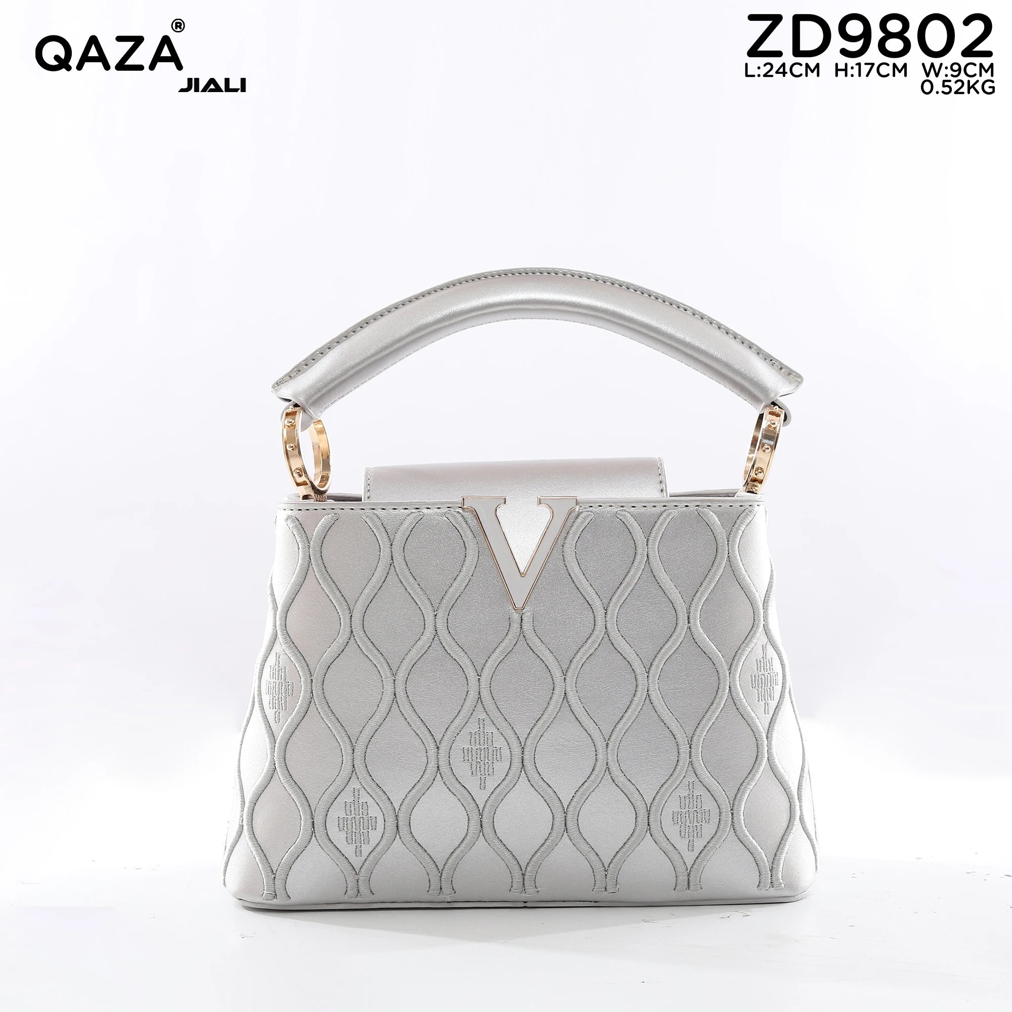 Women PU Leather V Buckle Small Square Crossbody Handbag