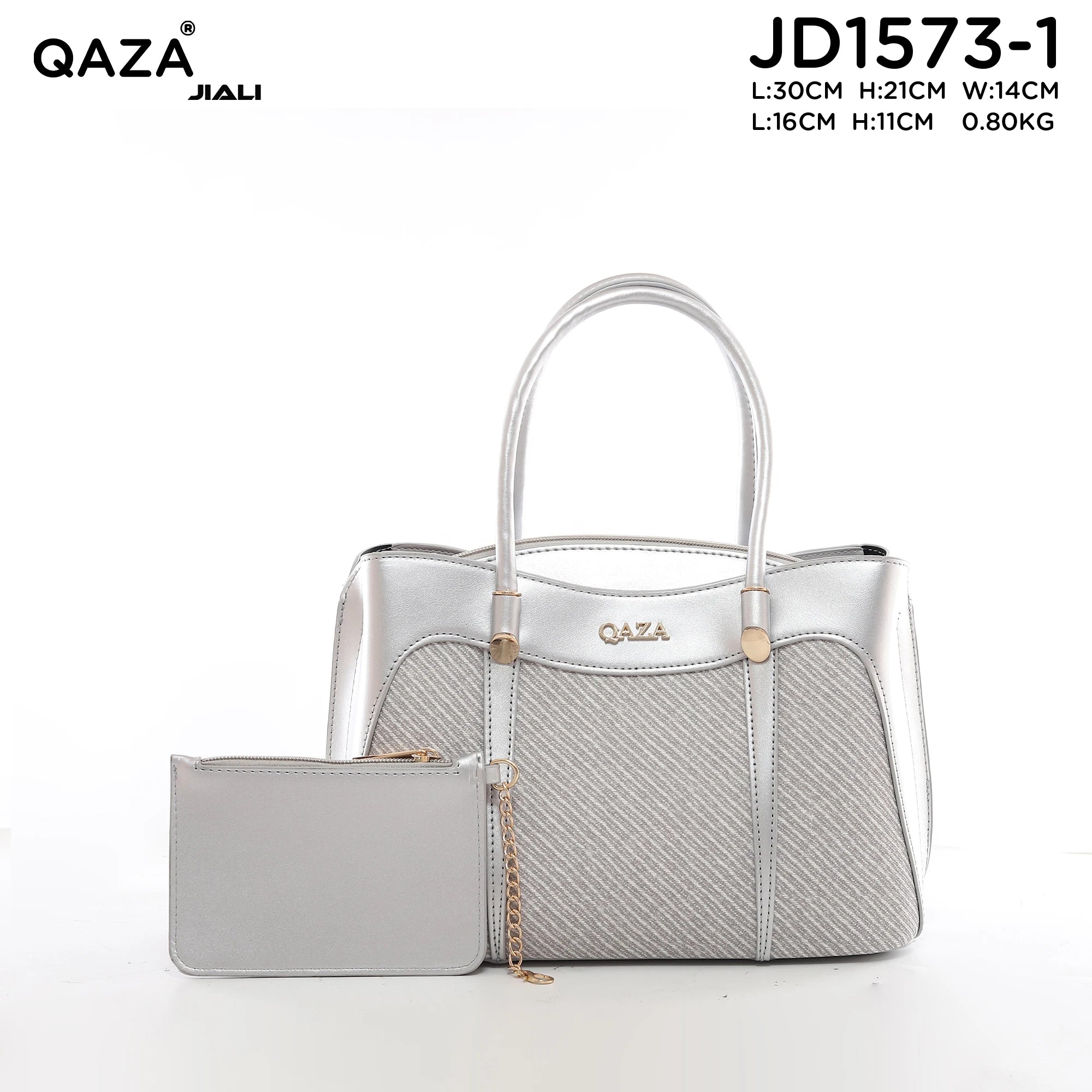 QAZA Women PU Leather Waterproof Large Capacity Flap Tote Shoulder Handbag