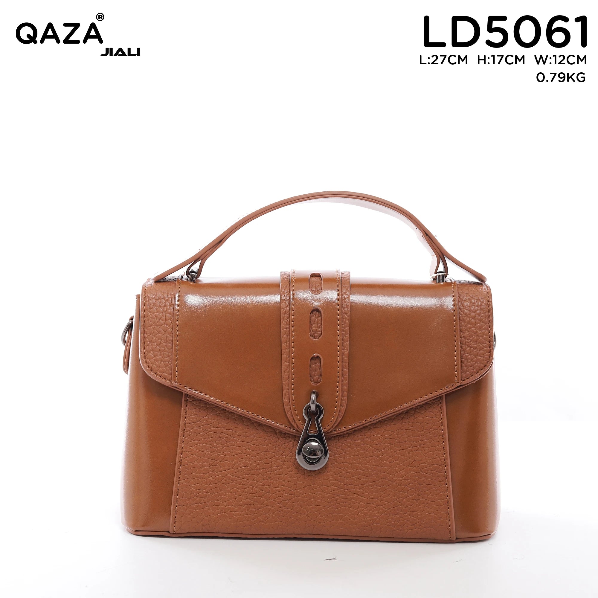 QAZA LD5061 Women PU Leather Alligator Pattern Tote Bag Set