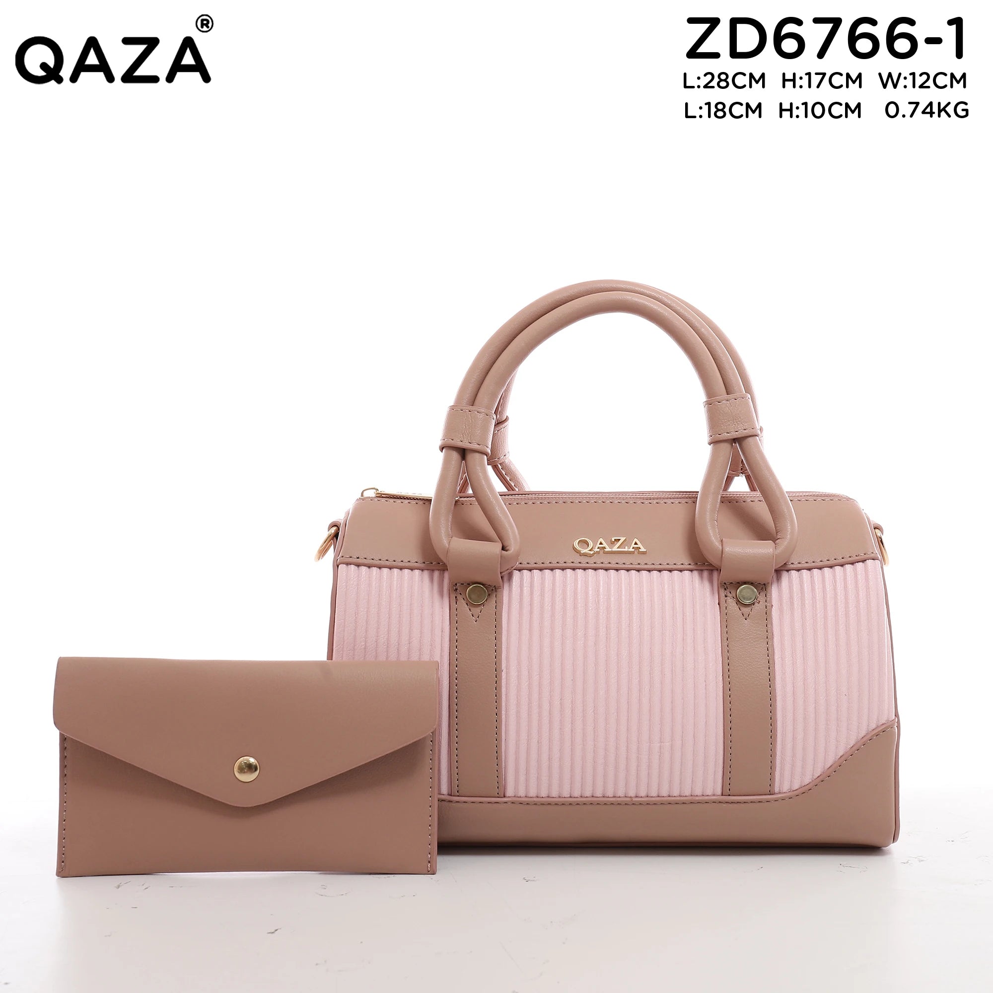 QAZA ZD6766-1 Women PU Leather Saddle Crossbody Shoulder Handbag