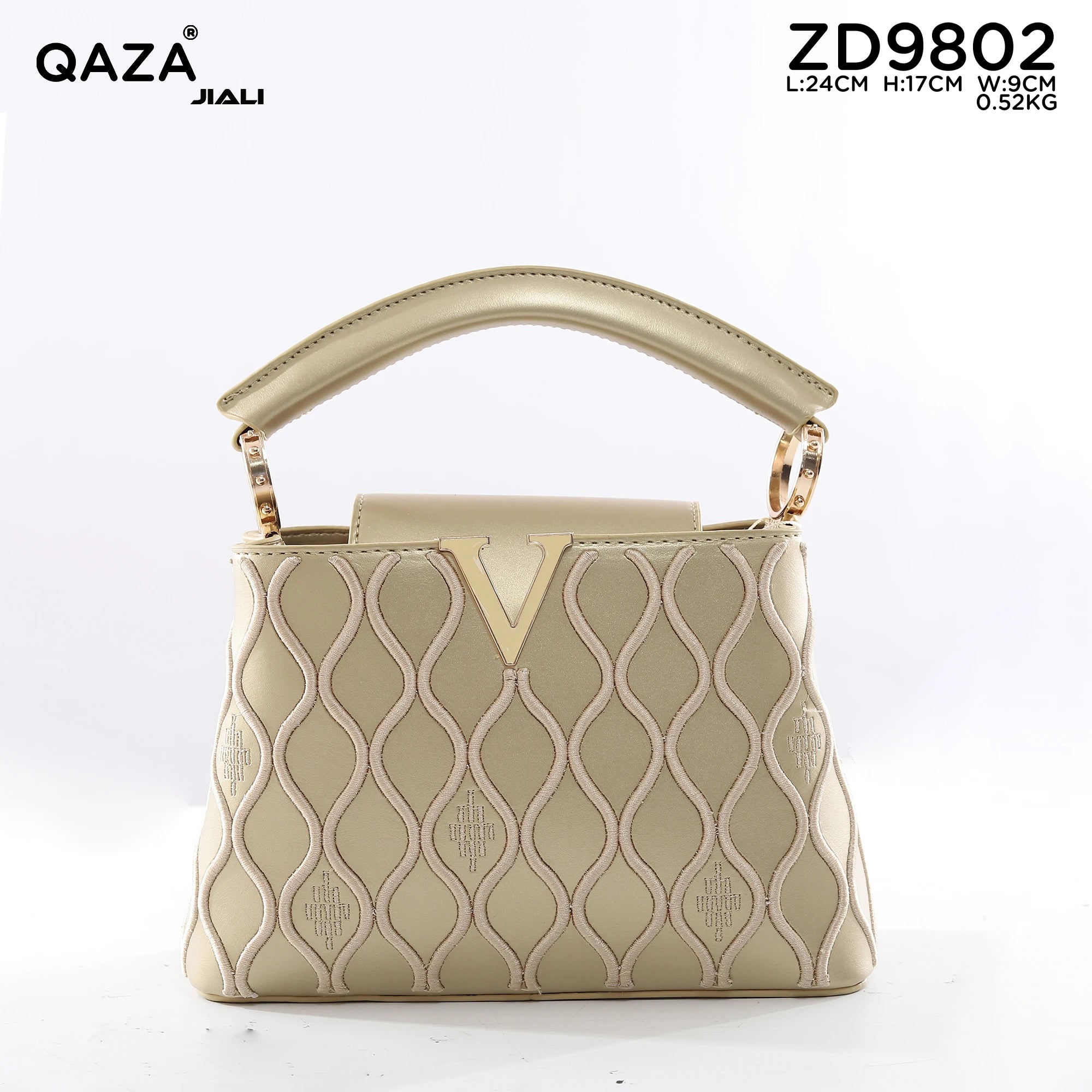 Women PU Leather V Buckle Small Square Crossbody Handbag