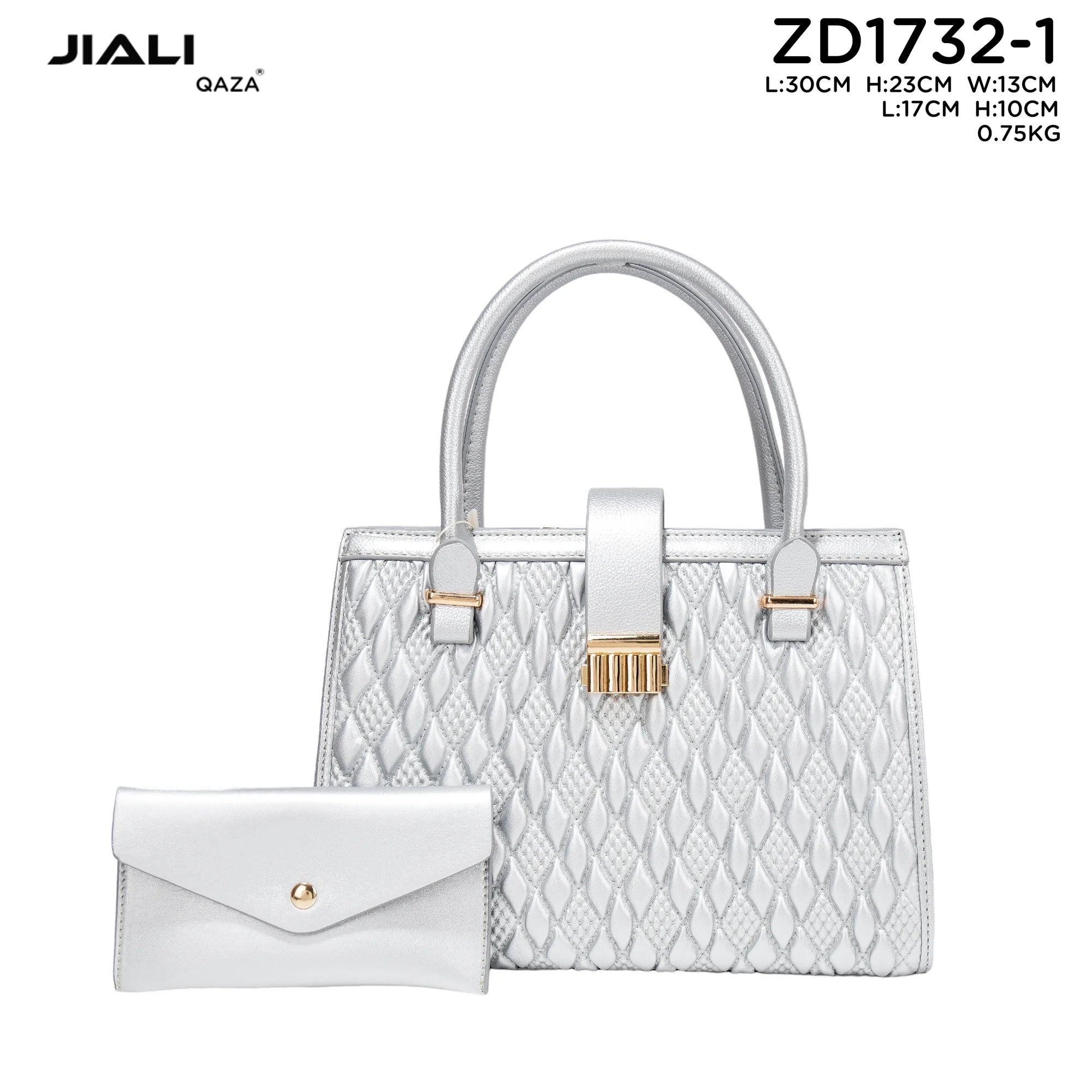 QAZA ZD1732-1 Women PU Leather Lichee Pattern Crossbody Handbag