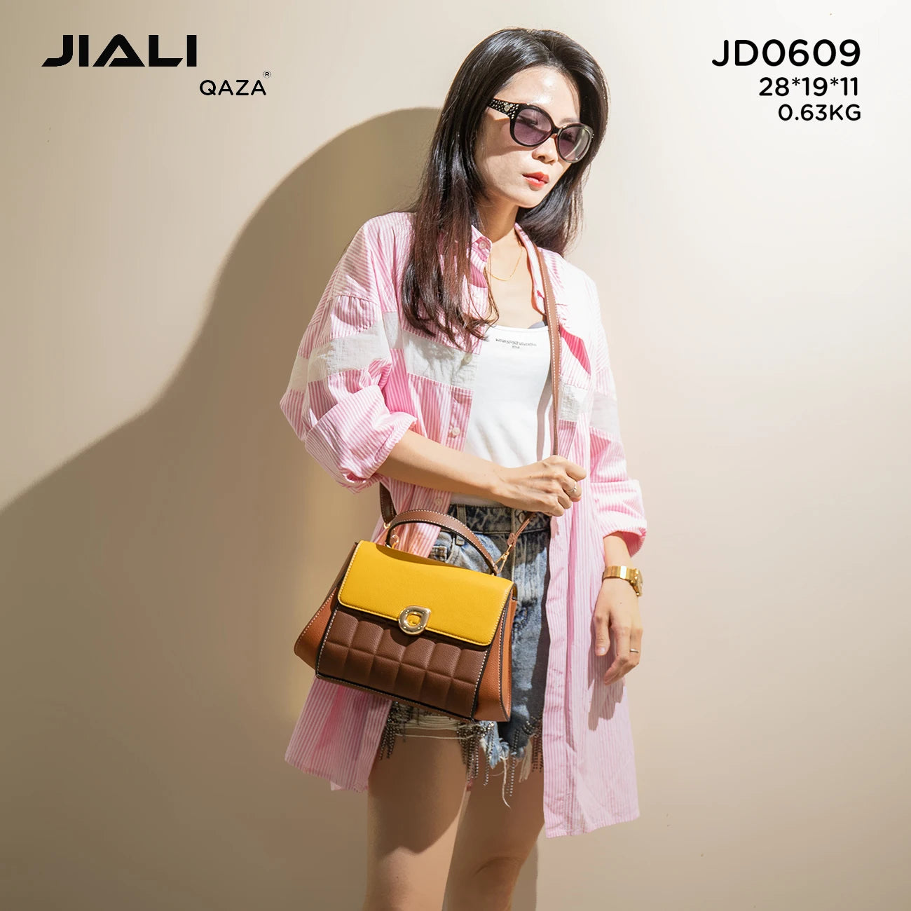 QAZA Women PU Leather Waterproof Flap Shoulder Handbag
