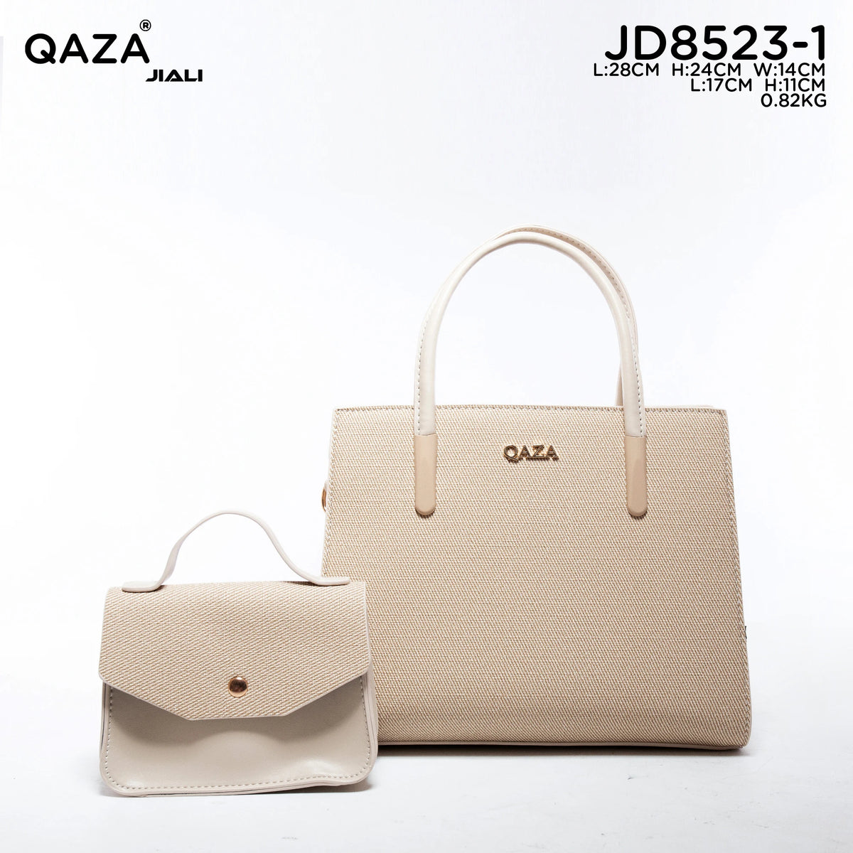 QAZA Women PU Leather Waterproof Flap Tote Shoulder Handbag