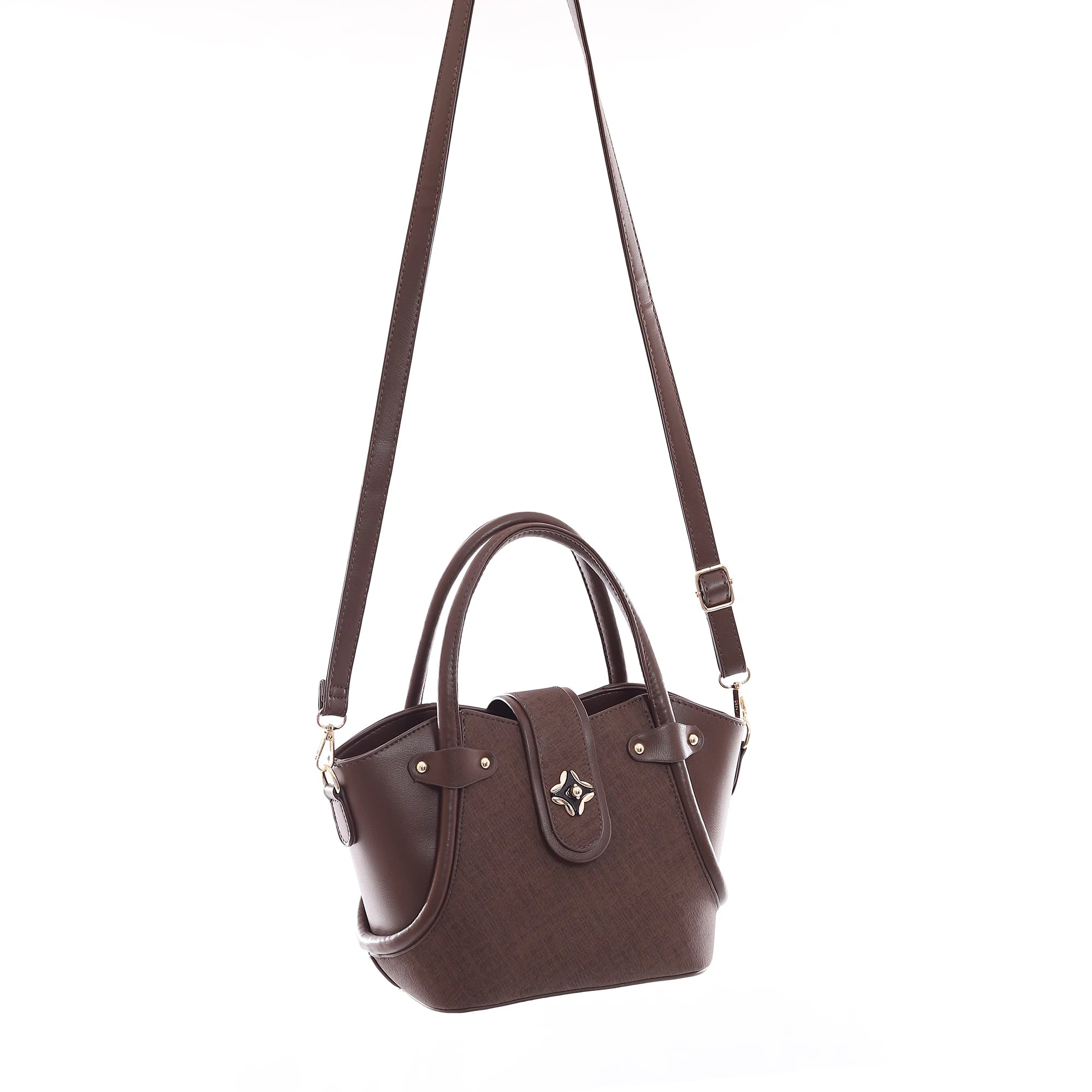 QAZA MD3233 Women PU Leather Bucket Handbag Set