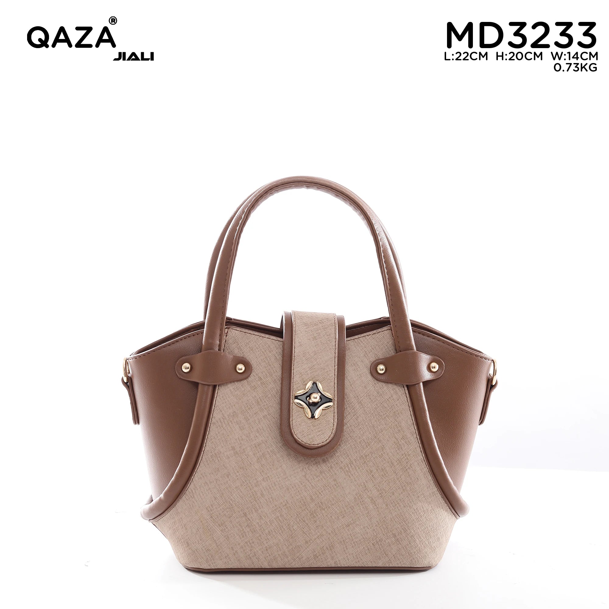 QAZA MD3233 Women PU Leather Bucket Handbag Set