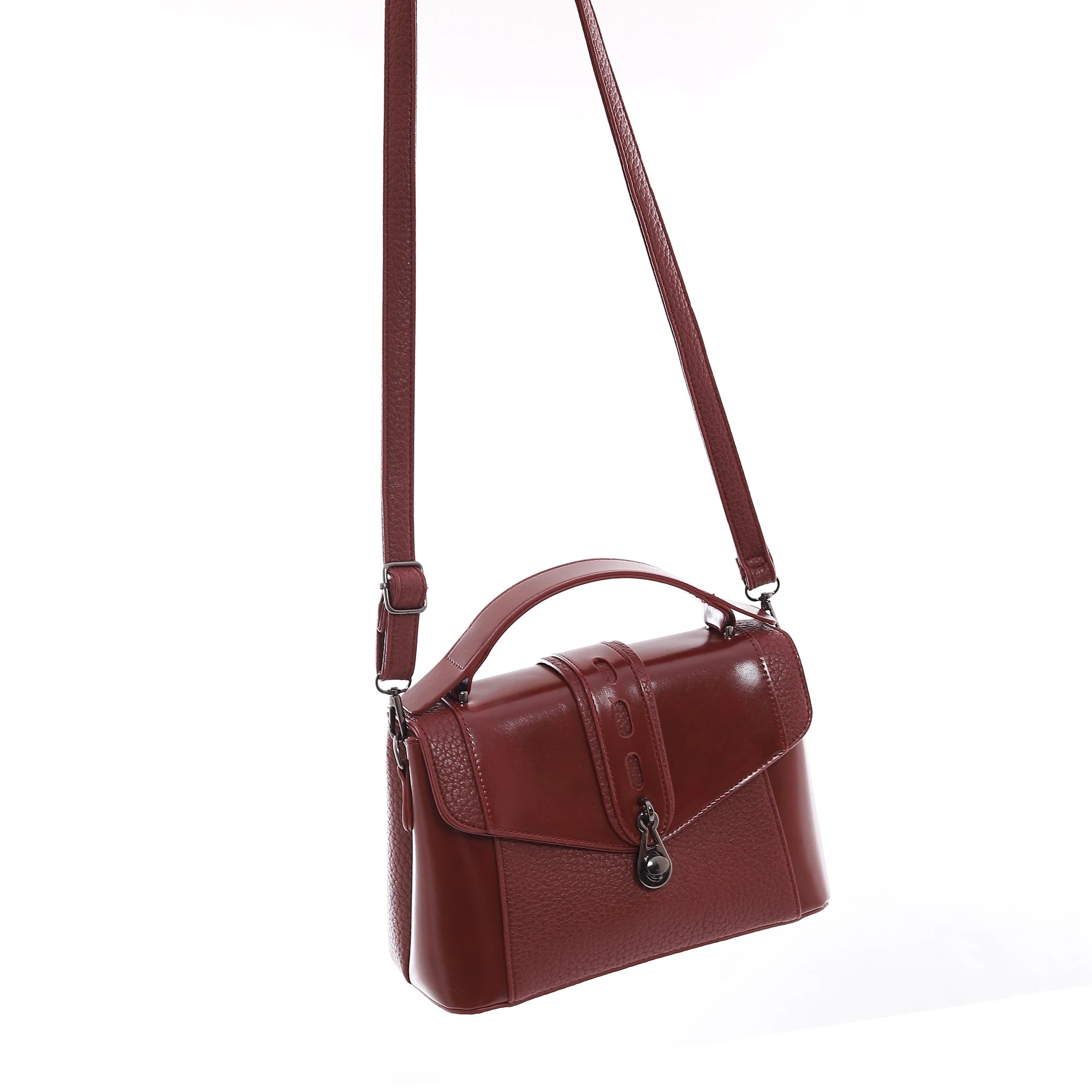 QAZA LD5061 Women PU Leather Alligator Pattern Tote Bag Set