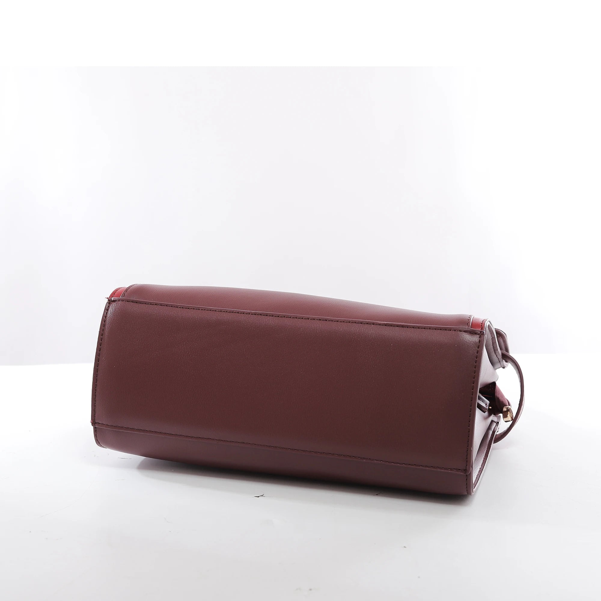 QAZA PD0715-1 Women PU Leather Contrast Trim Tote Bag Set