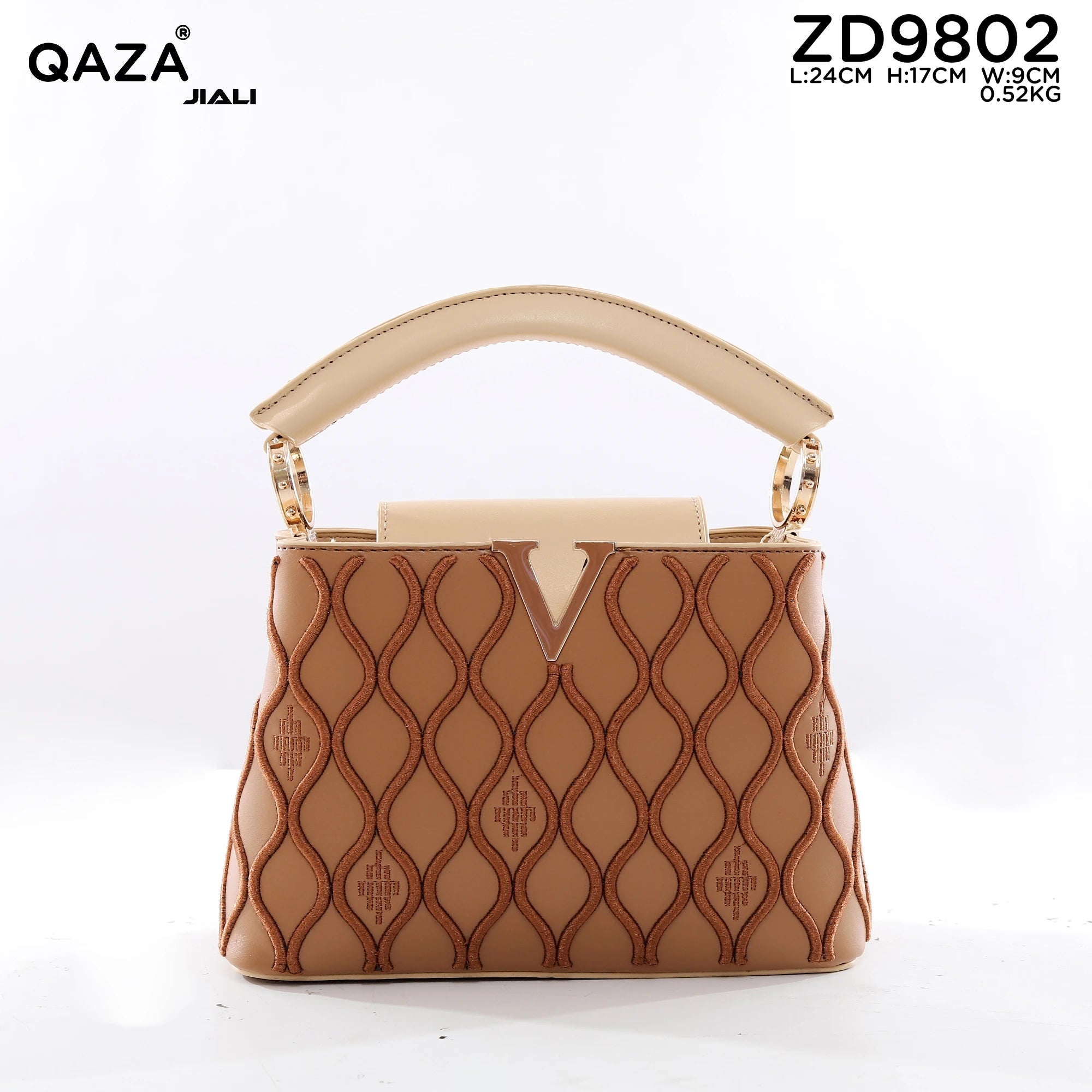 Women PU Leather V Buckle Small Square Crossbody Handbag