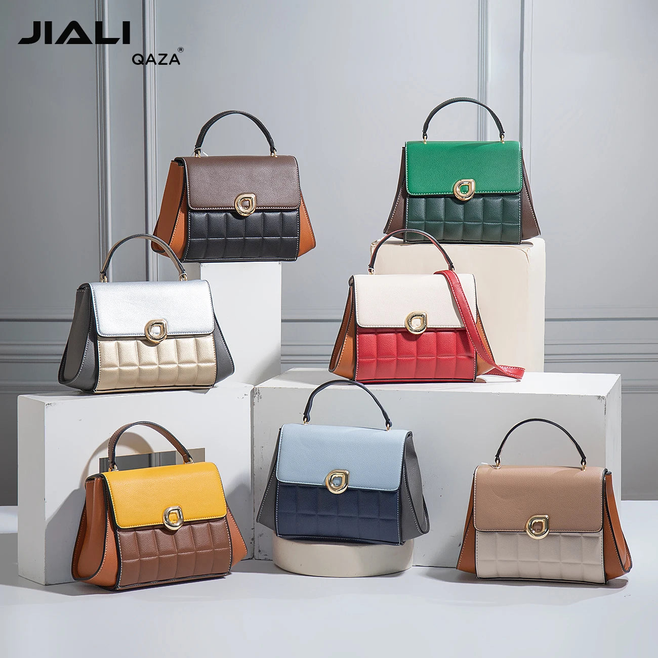 QAZA Women PU Leather Waterproof Flap Shoulder Handbag