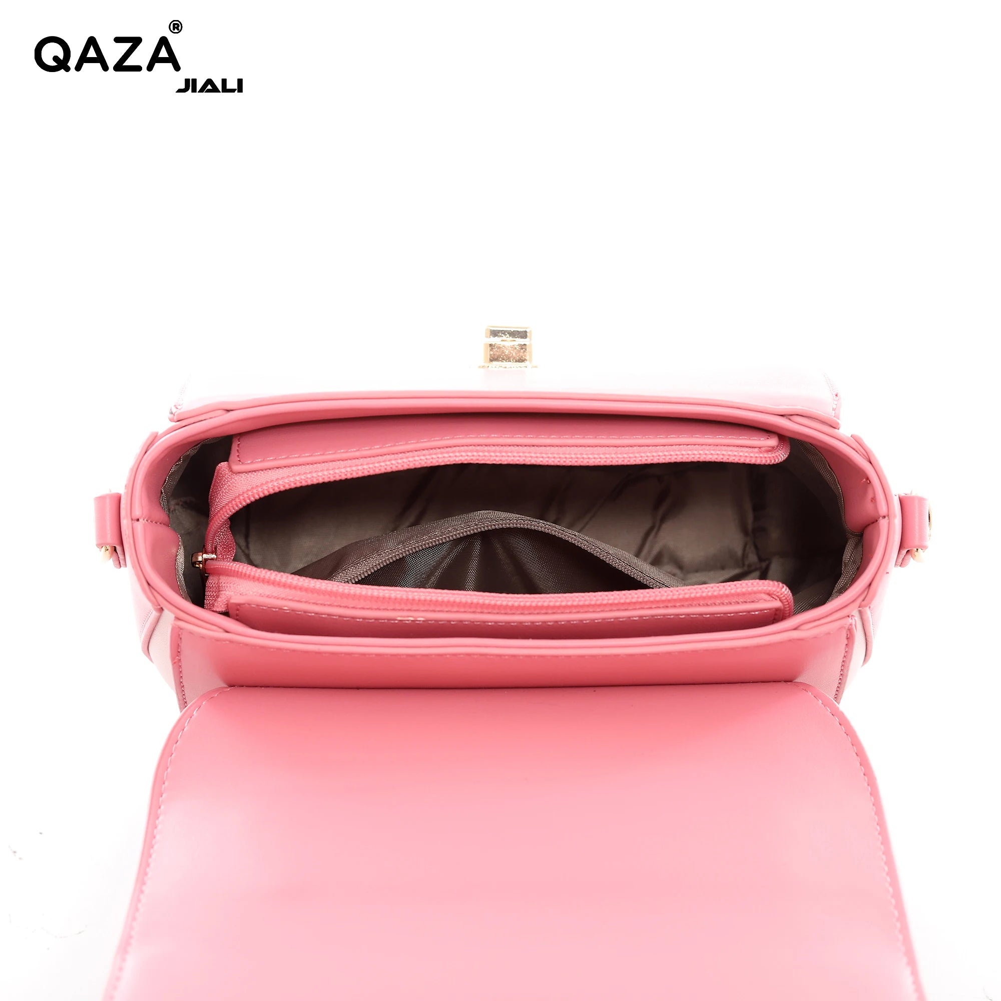 QAZA Women PU Leather Vintage Flap Shoulder Handbag