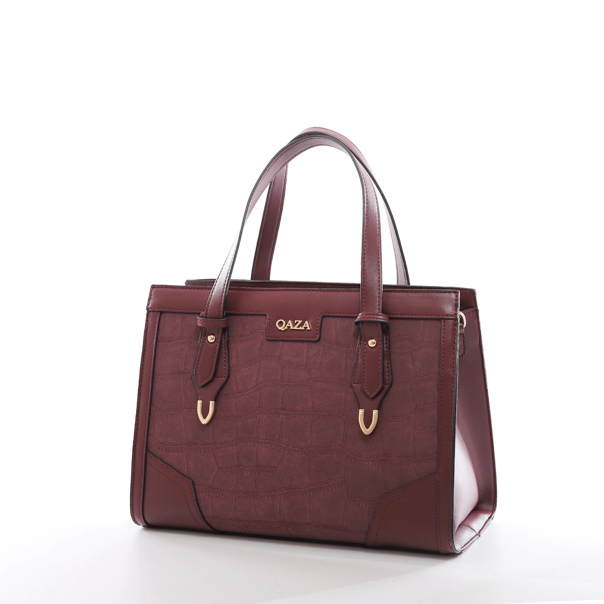 QAZA TR9170 Women PU Leather Crocodile Pattern Tote Bag Set