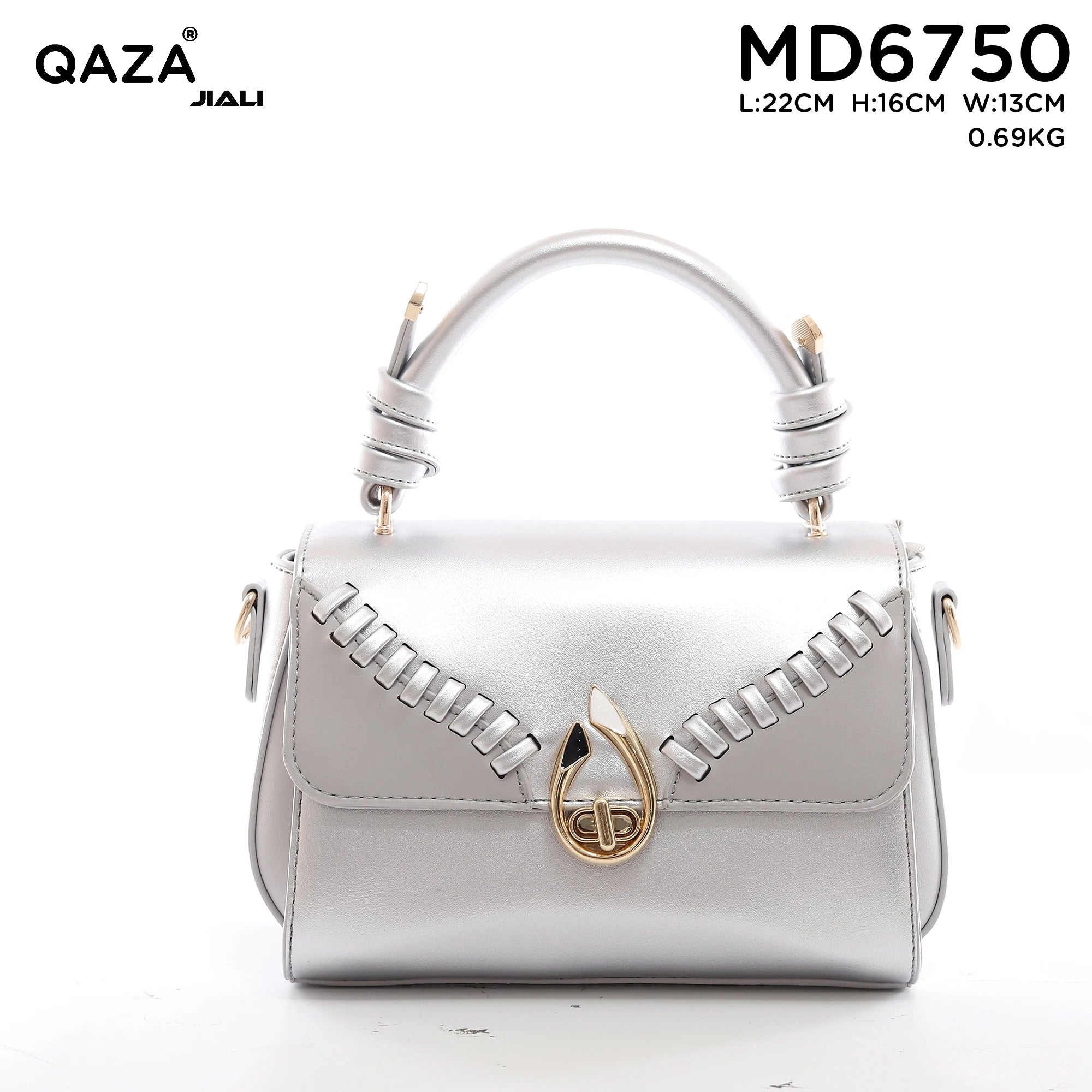 QAZA Women PU Leather Vintage Flap Shoulder Handbag