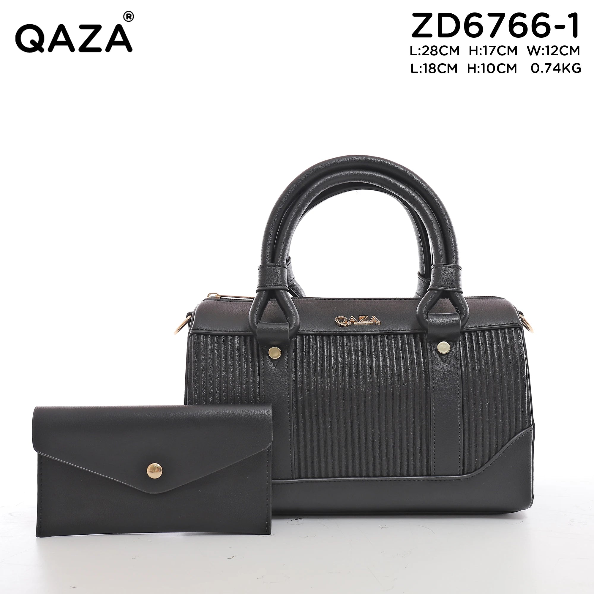 QAZA ZD6766-1 Women PU Leather Saddle Crossbody Shoulder Handbag