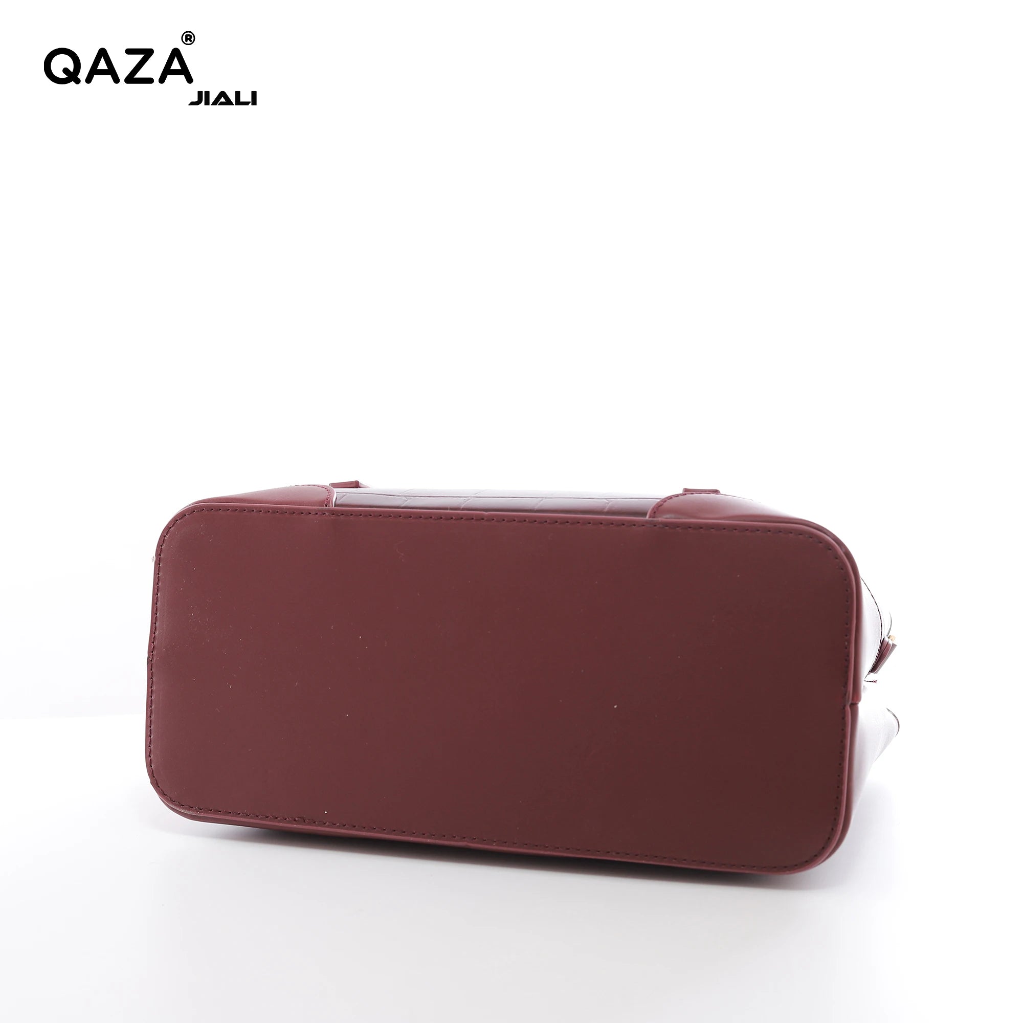 QAZA ZD2618-1 Women PU Crocodile Grain Leather Shoulder Bag Set With Long Wallet Vintage Gold Hardware Work Tote