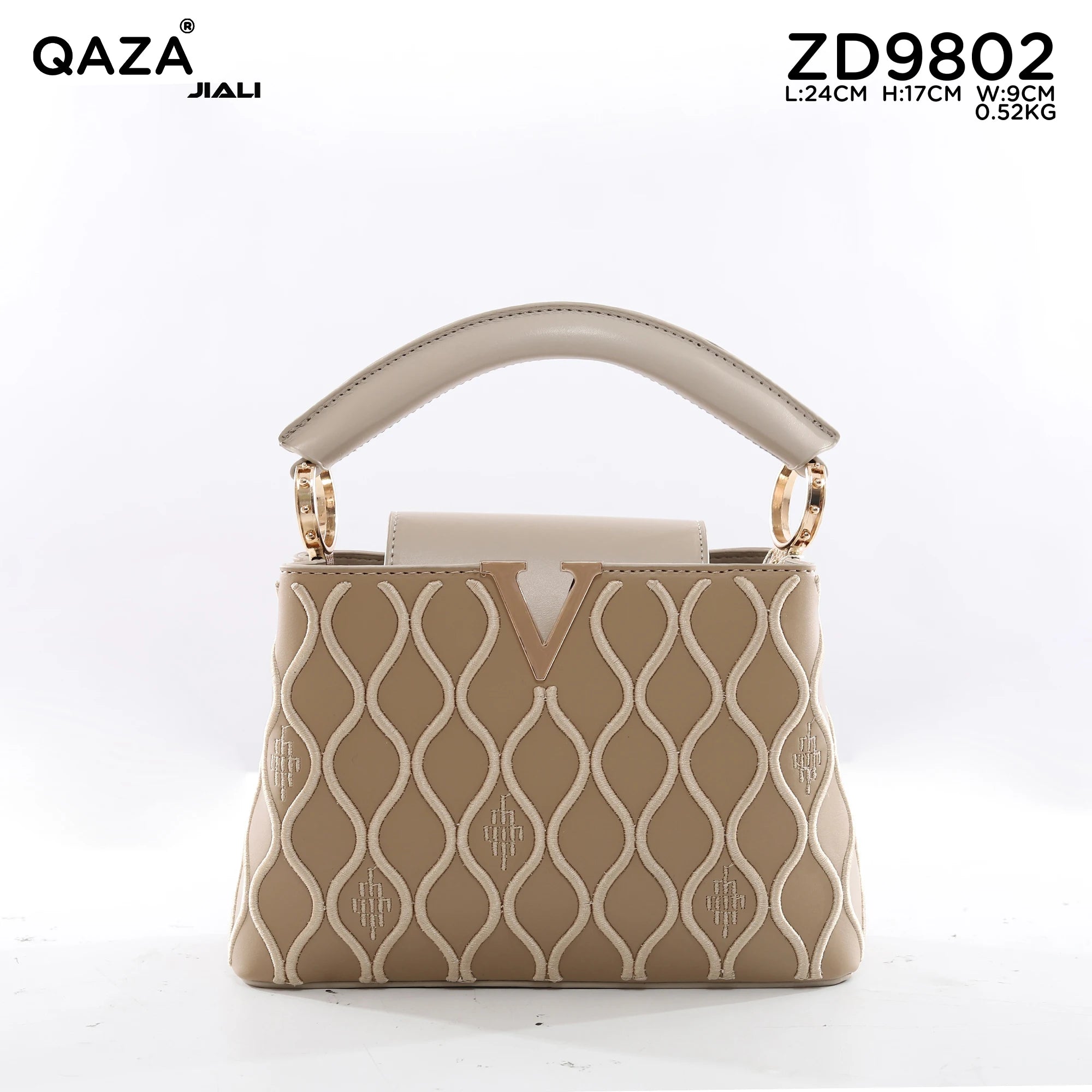 Women PU Leather V Buckle Small Square Crossbody Handbag