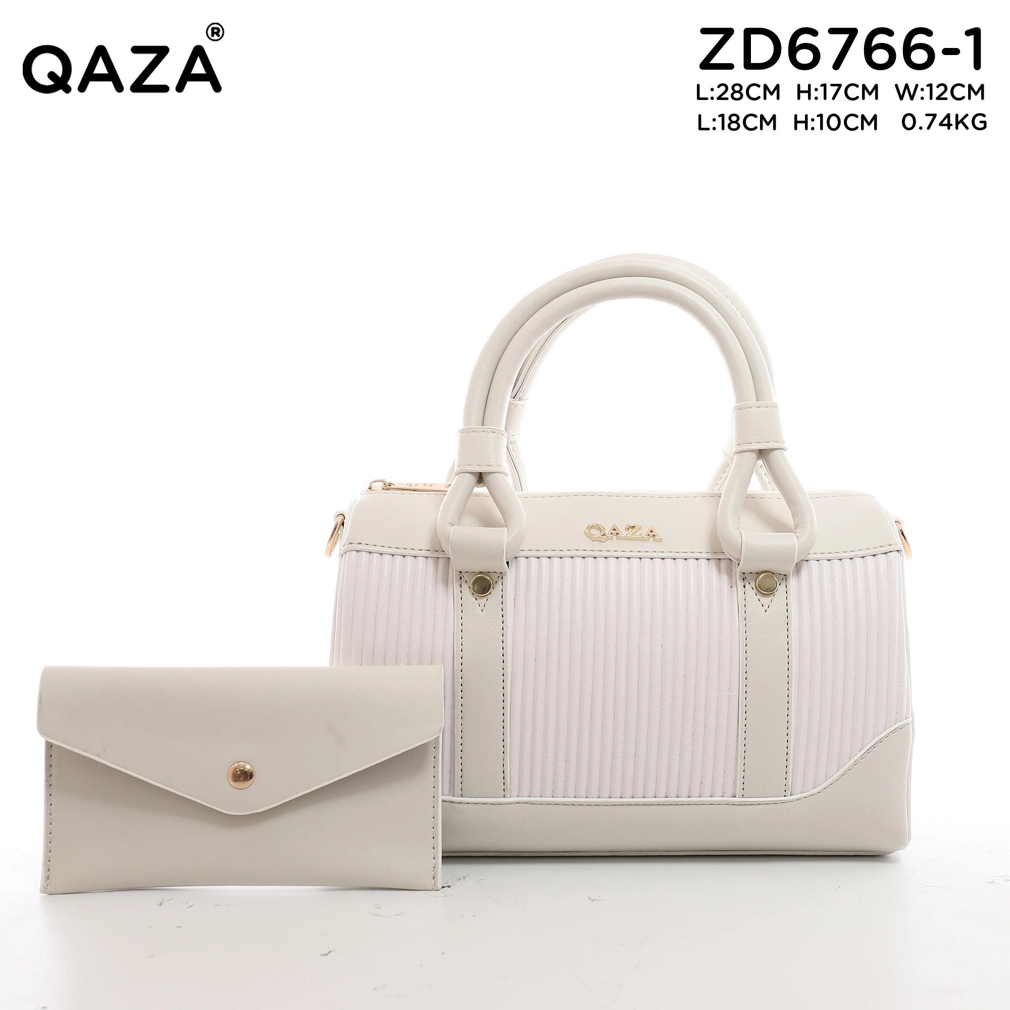 QAZA ZD6766-1 Women PU Leather Saddle Crossbody Shoulder Handbag
