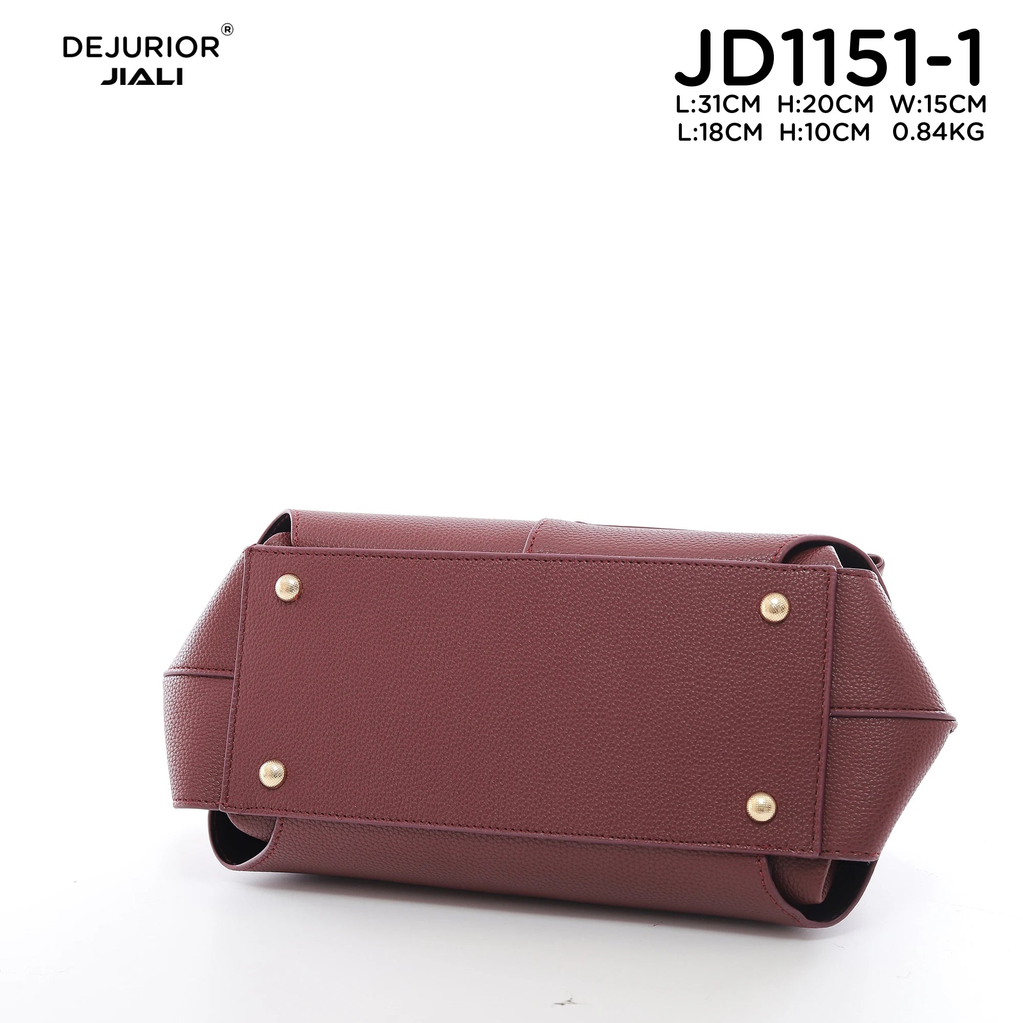 QAZA JD1151-1 Women PU Leather Color Block Tote Shoulder Bag Set