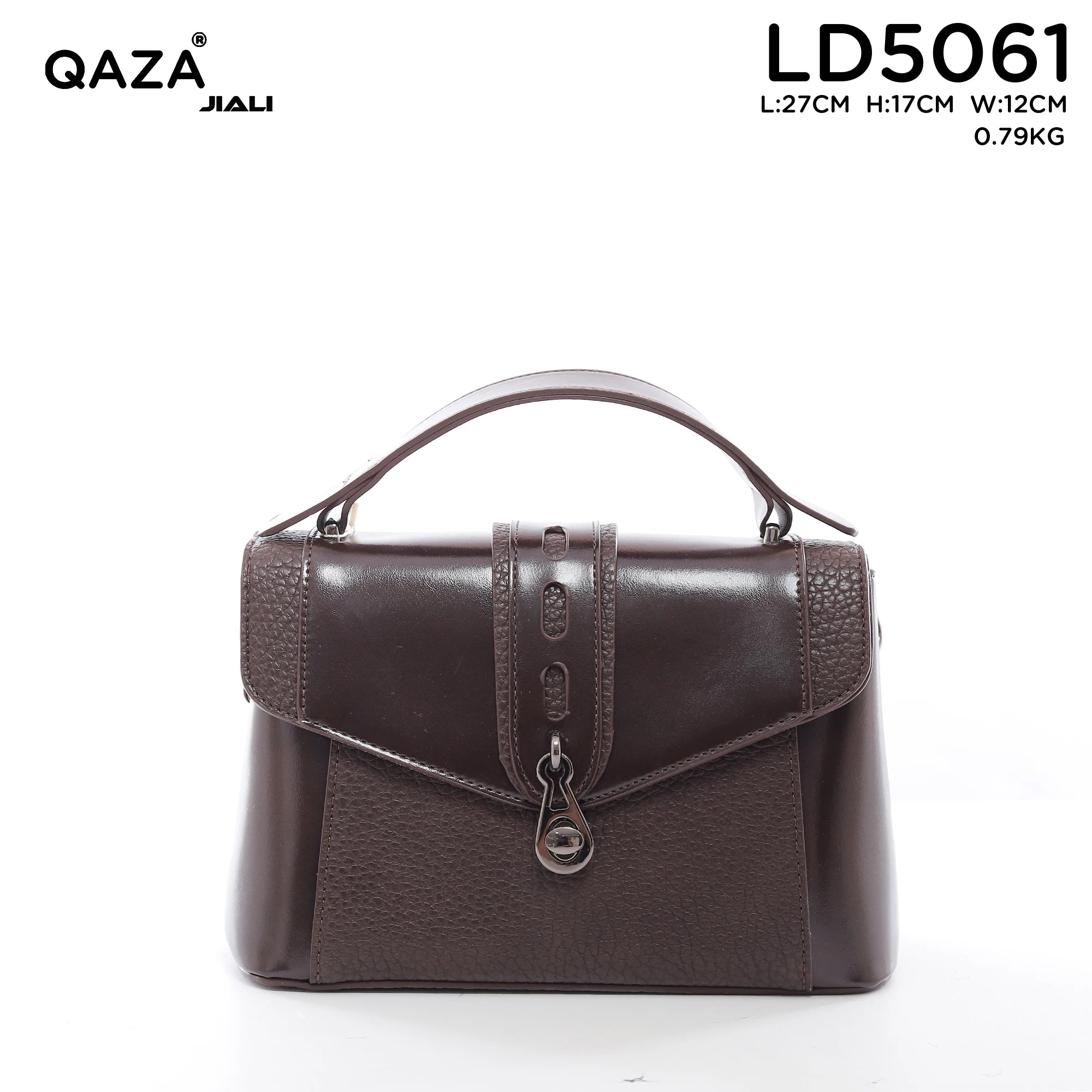 QAZA LD5061 Women PU Leather Alligator Pattern Tote Bag Set