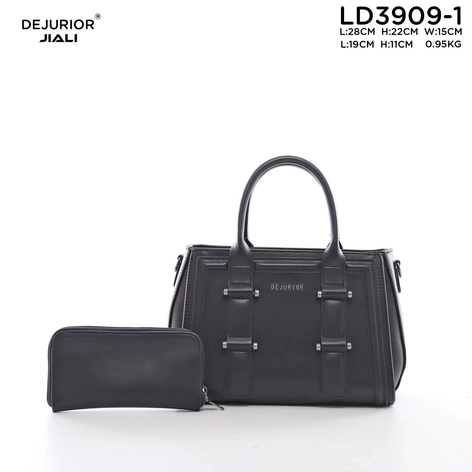 QAZA LD3909-1 Women PU Leather Quilted Tote Handbag Set