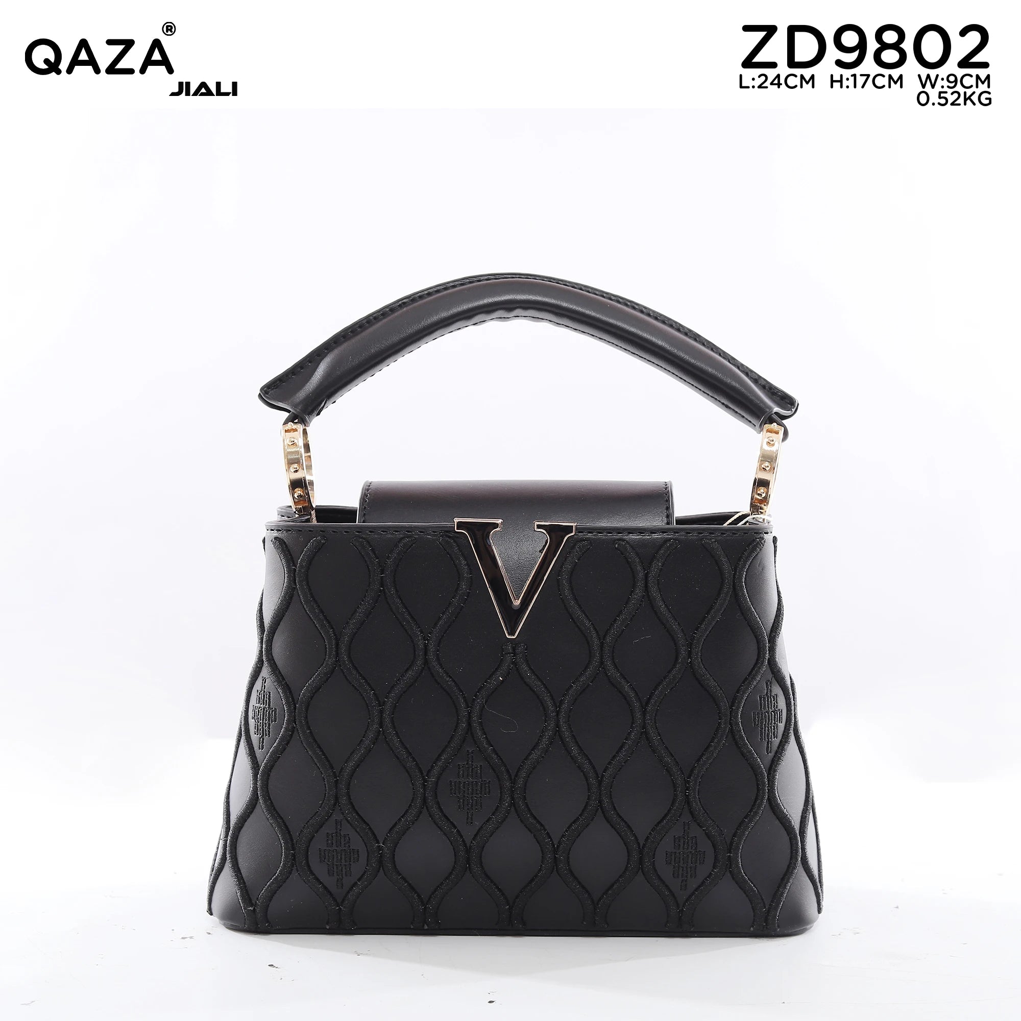 Women PU Leather V Buckle Small Square Crossbody Handbag