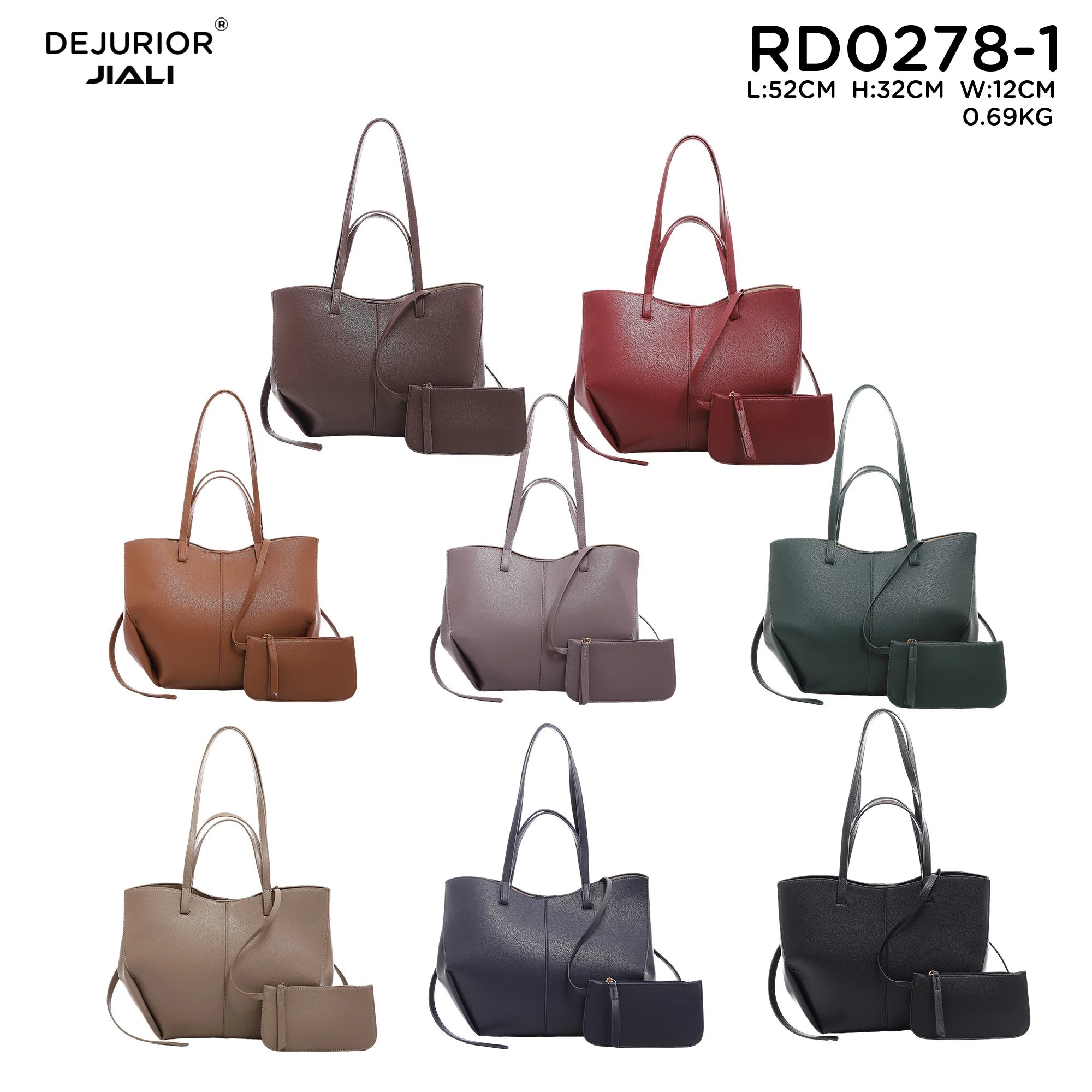 QAZA Women PU Leather Vintage Large Capacity Shoulder Tote Handbag