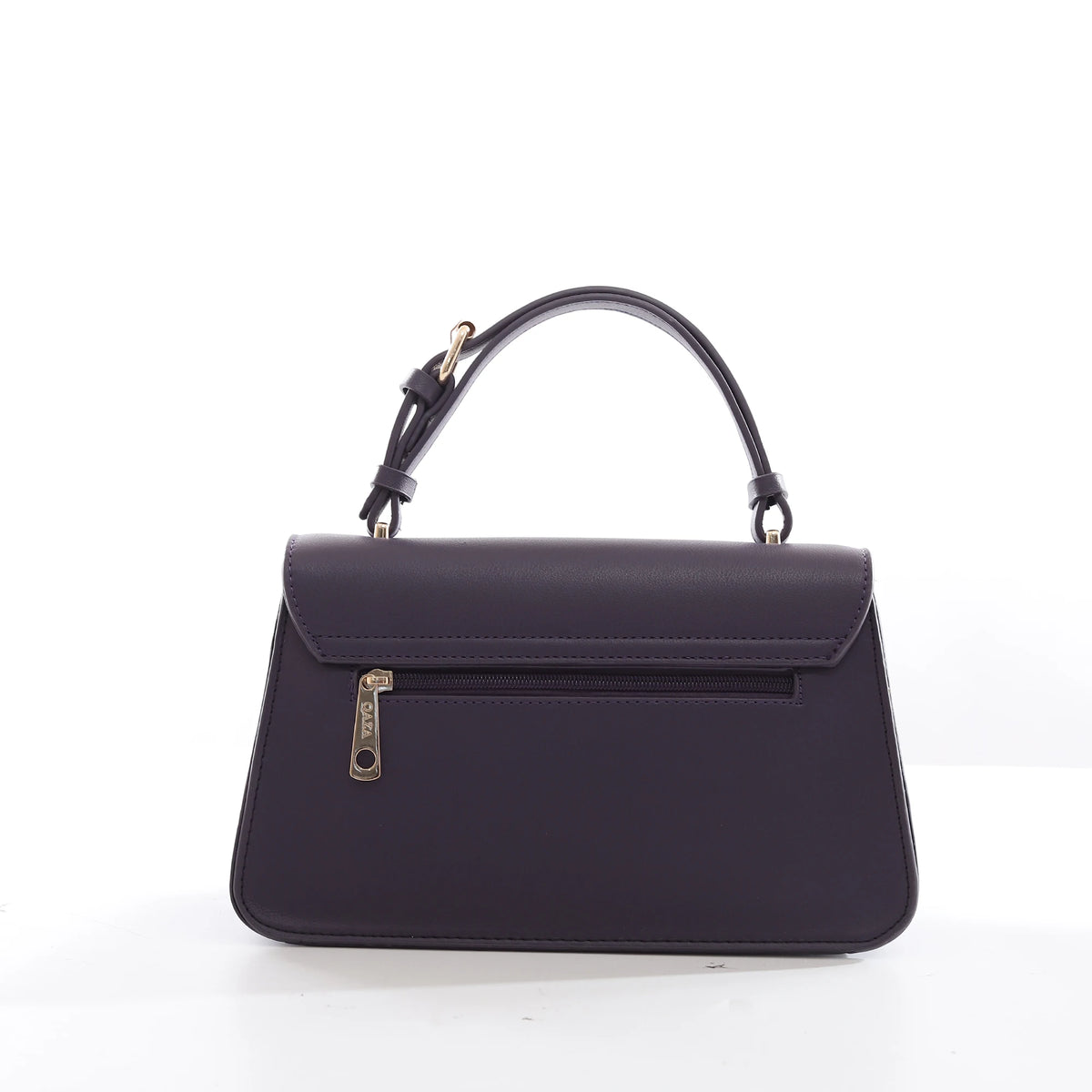 QAZA Women PU Leather Classic Solid Color 2-in-1 Shoulder Handbag Purse Set