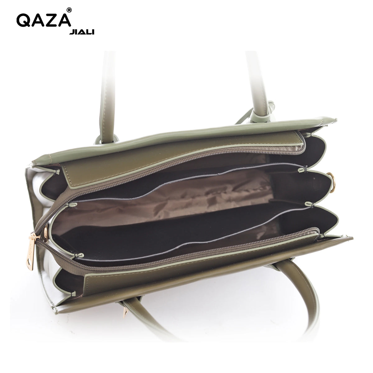 QAZA Women PU Leather 3-in-1 Tote Handbag Set
