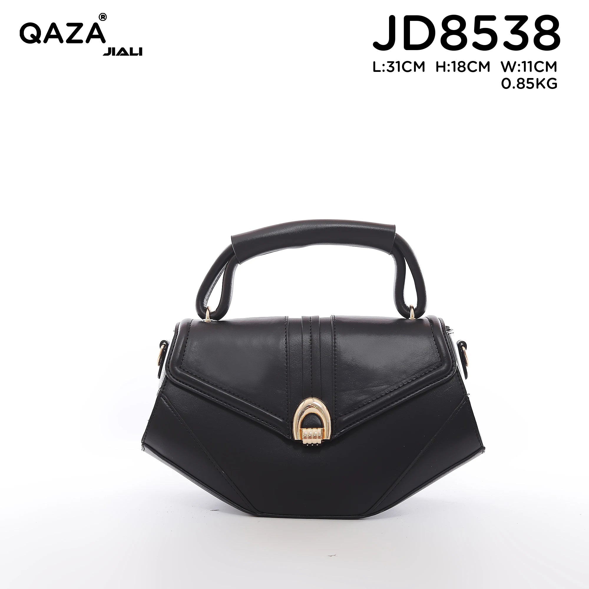 QAZA JD8538 Women PU Leather Saffiano Top Handle Crossbody Bag