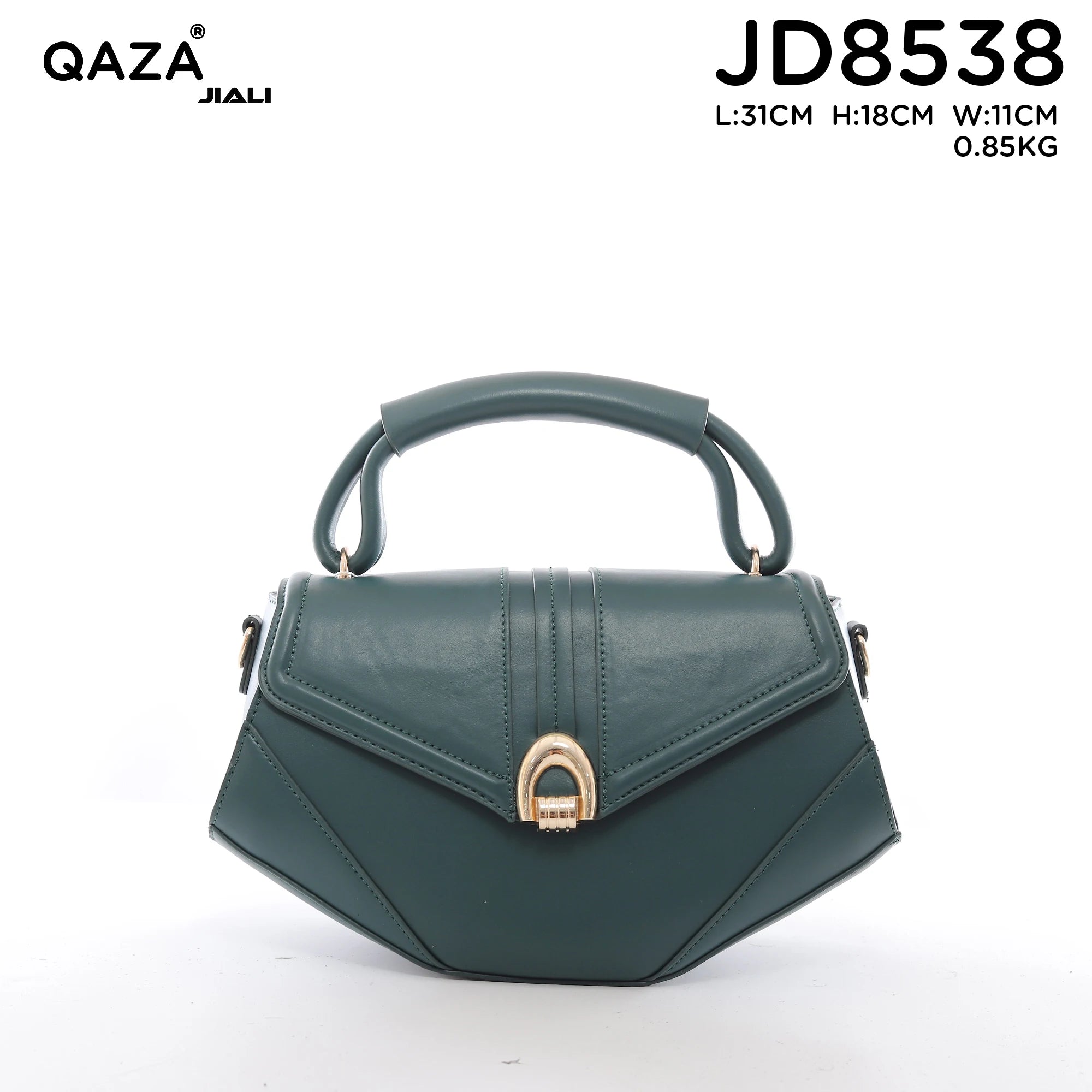 QAZA JD8538 Women PU Leather Saffiano Top Handle Crossbody Bag