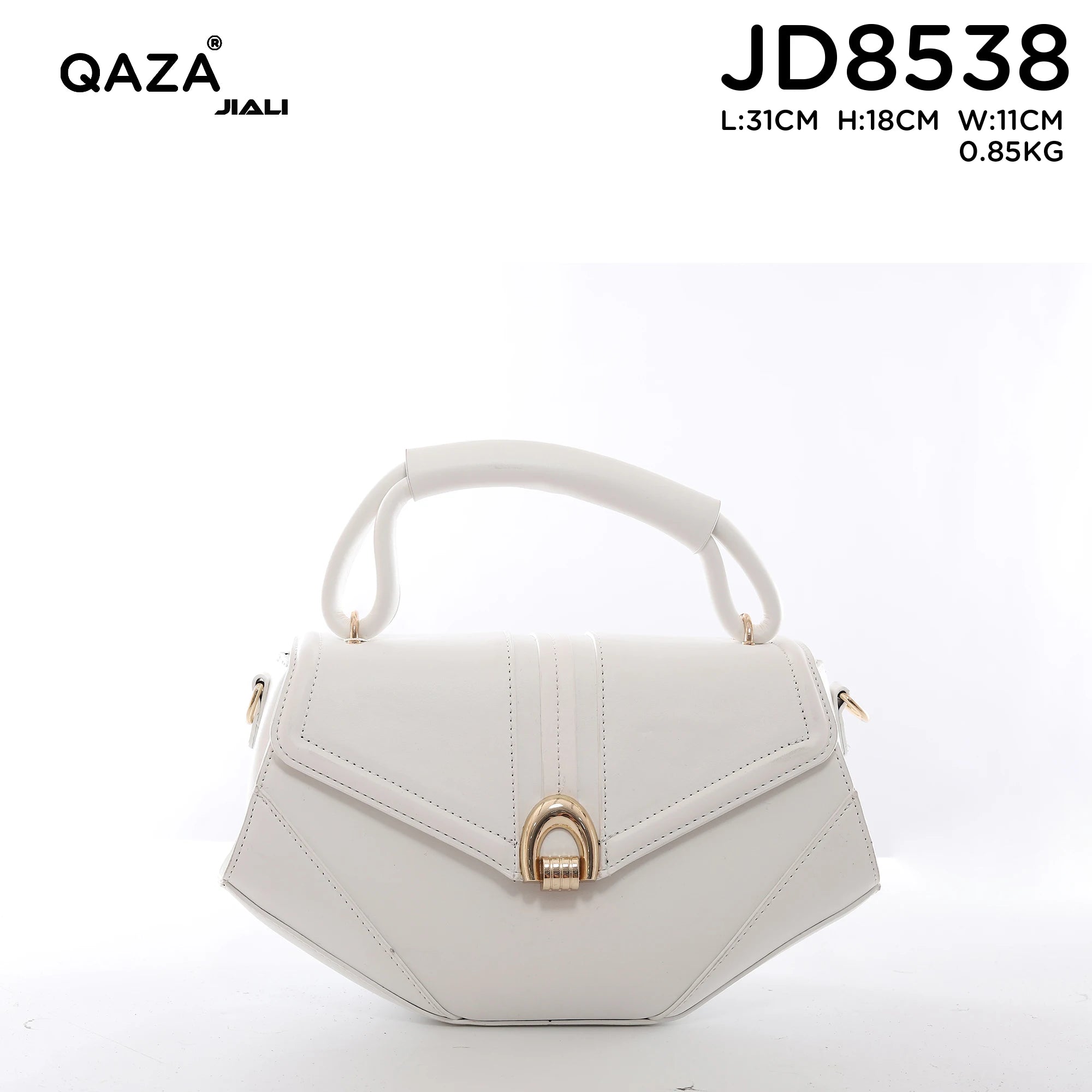 QAZA JD8538 Women PU Leather Saffiano Top Handle Crossbody Bag