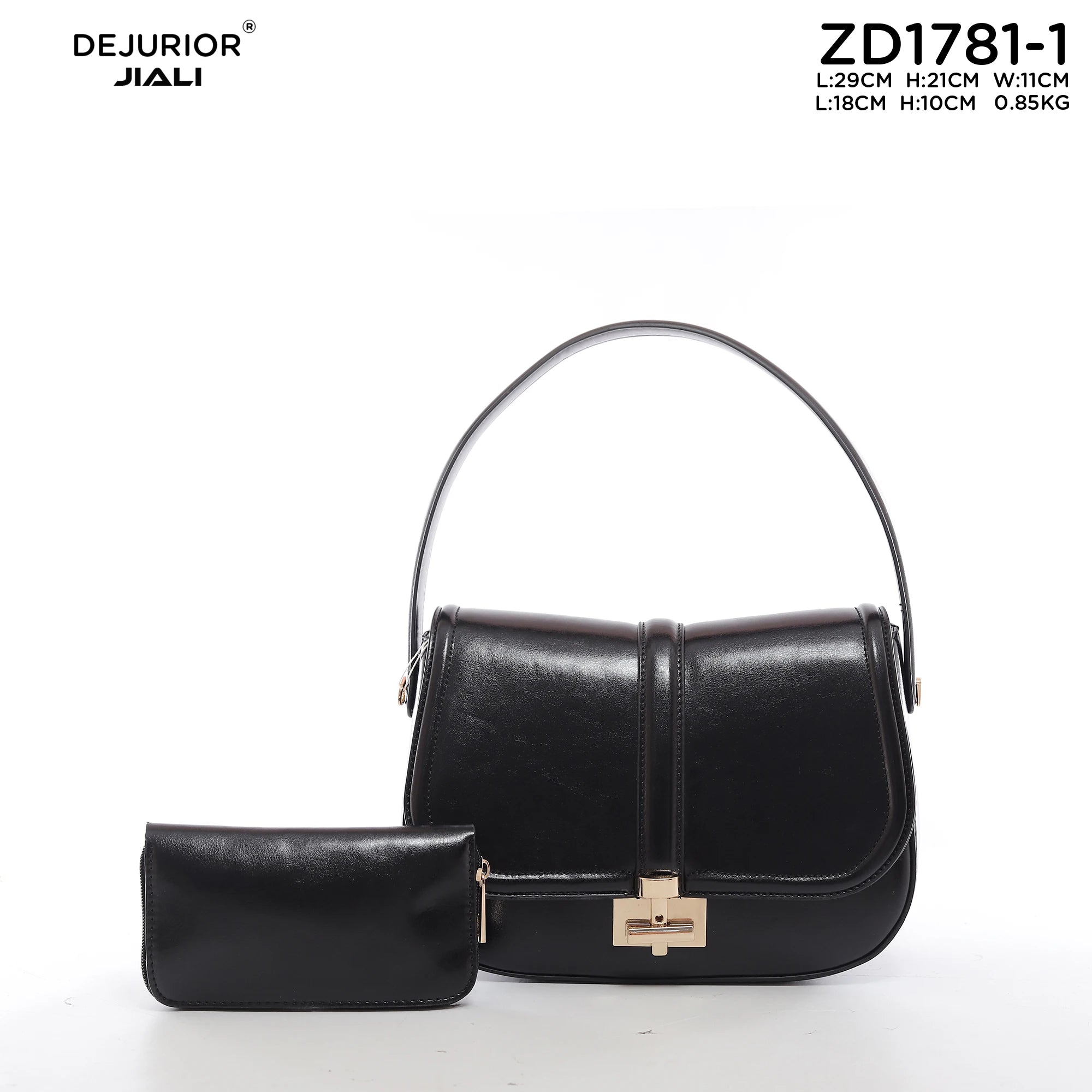 QAZA ZD1781-1 Women PU Leather Vintage 2-in-1 Shoulder Crossbody Bag