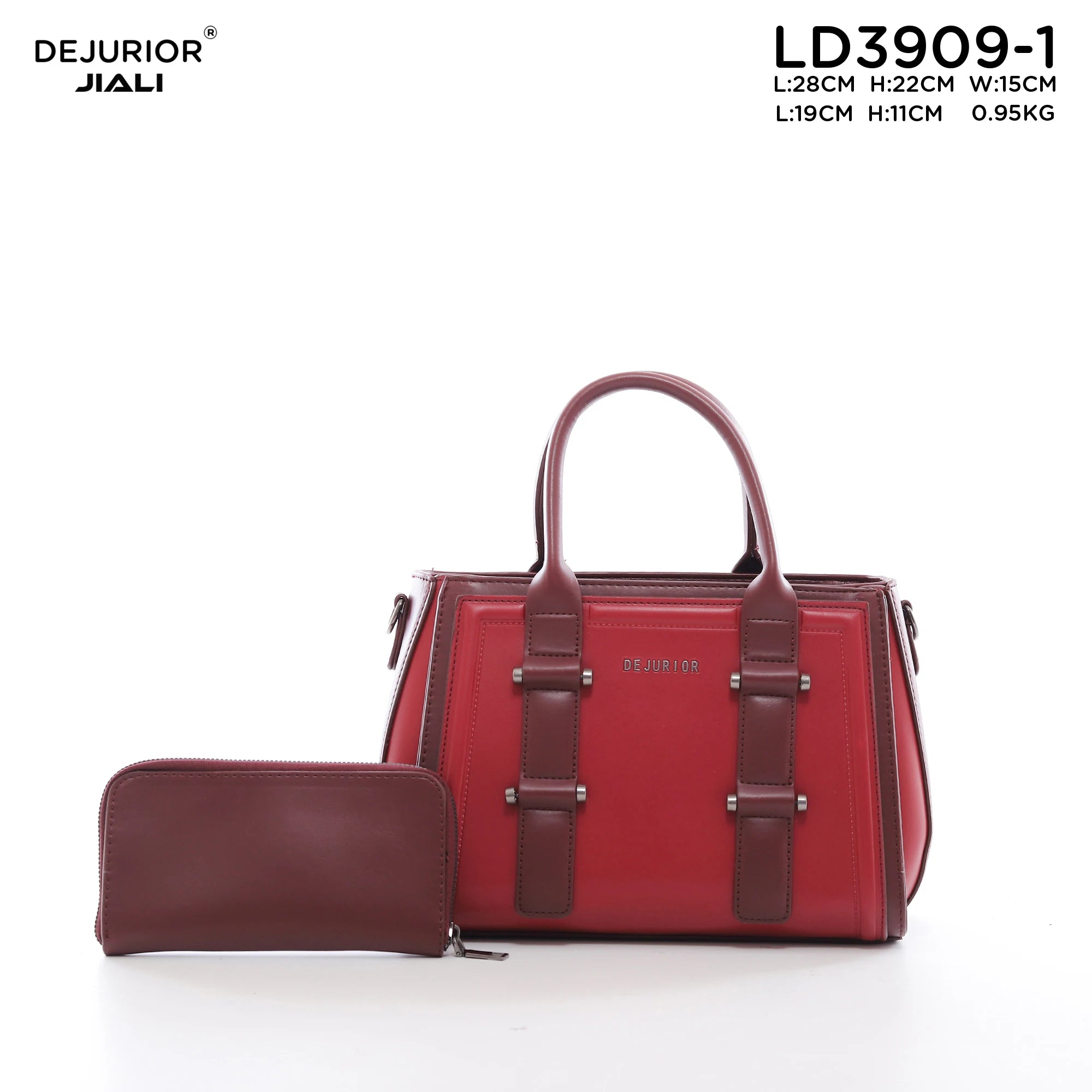 QAZA LD3909-1 Women PU Leather Quilted Tote Handbag Set