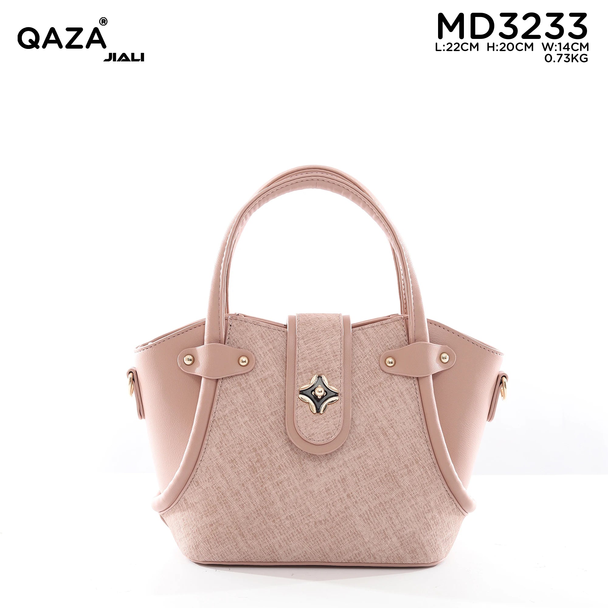 QAZA MD3233 Women PU Leather Bucket Handbag Set