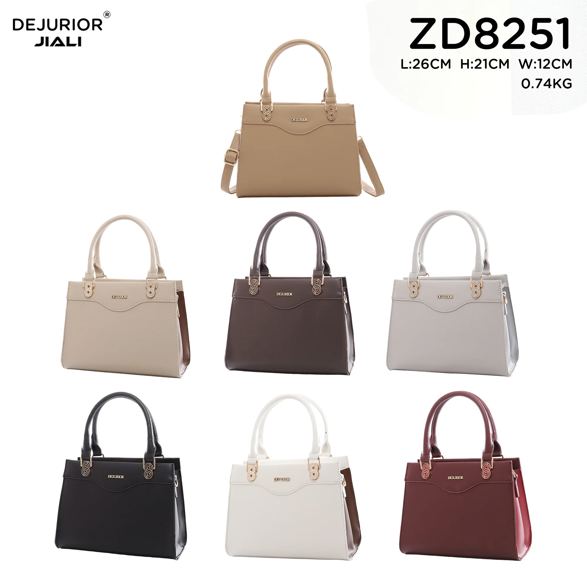 Women PU Leather Flap Handbag Structured Top Handle Crossbody Bag