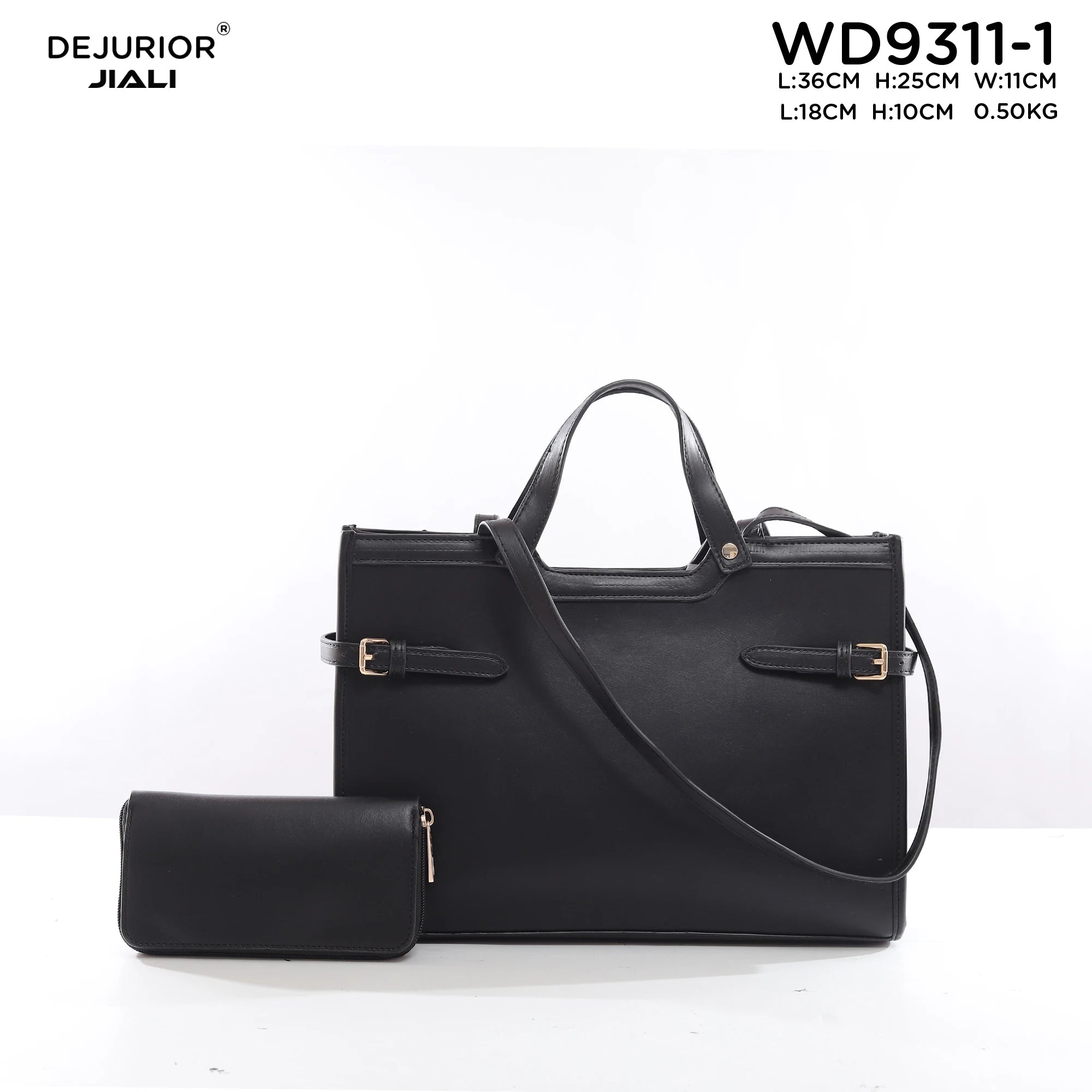 Women PU Leather Color Block Large Capacity Shoulder Tote Bag WD9311-1