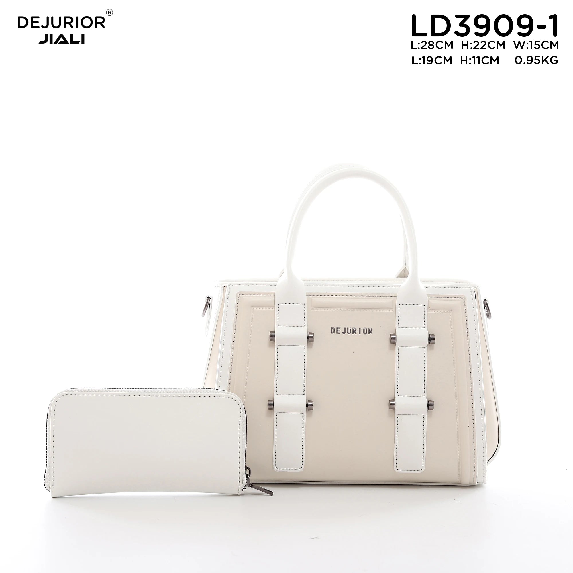 QAZA LD3909-1 Women PU Leather Quilted Tote Handbag Set