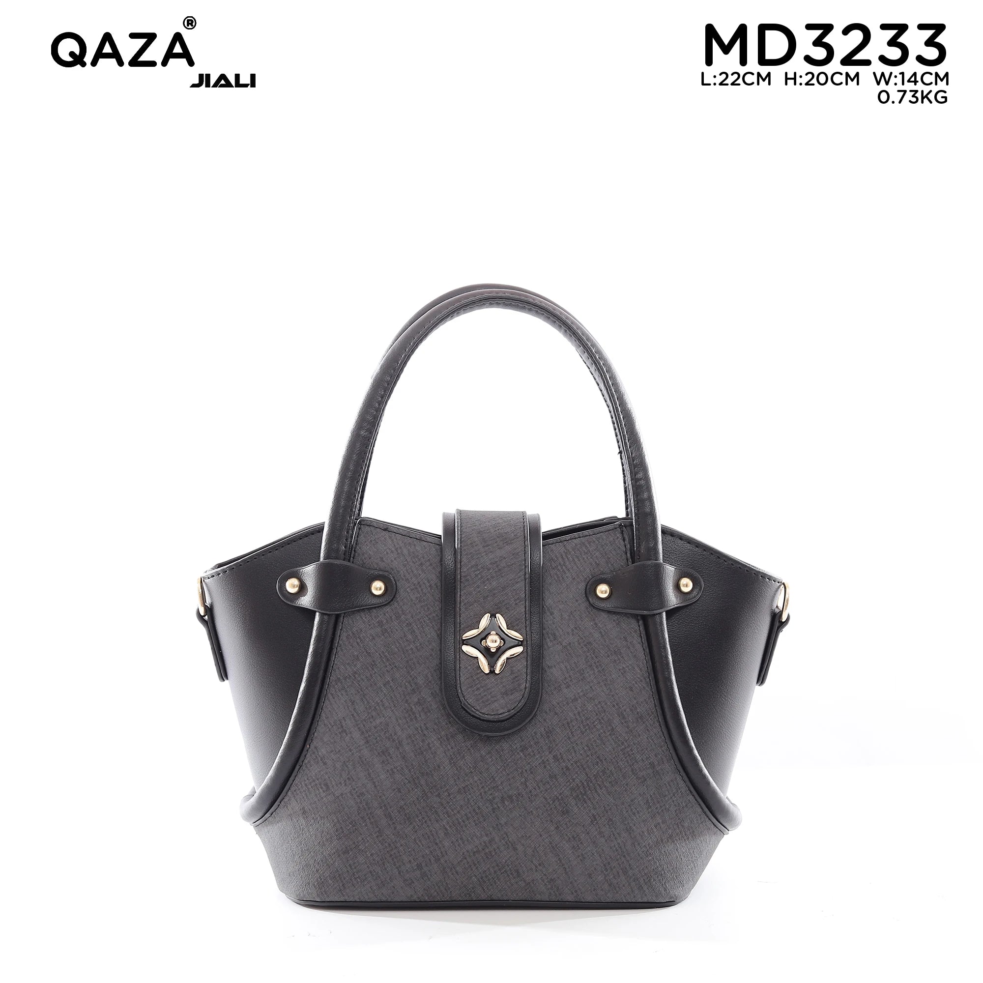 QAZA MD3233 Women PU Leather Bucket Handbag Set