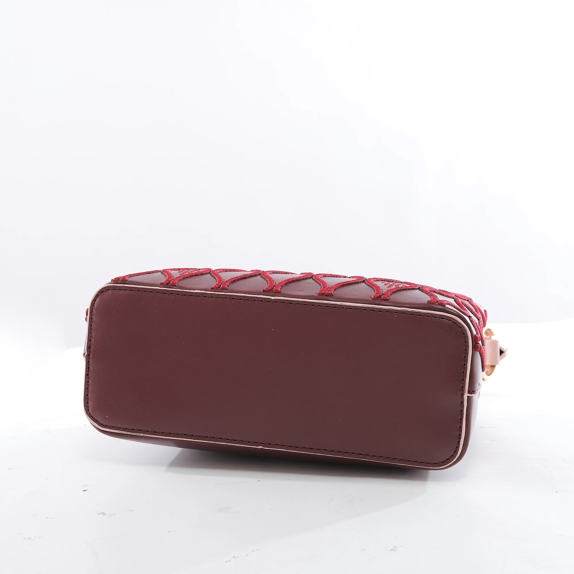 Women PU Leather V Buckle Small Square Crossbody Handbag