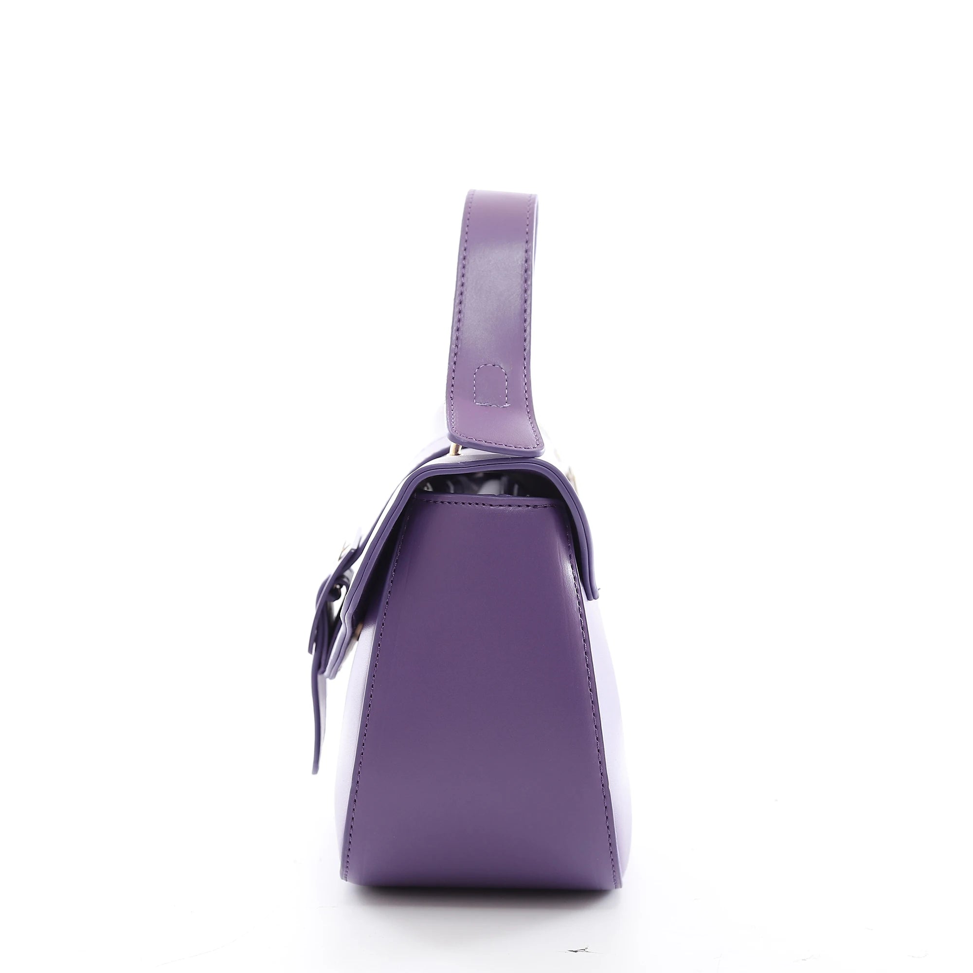 QAZA JD2634-1 Women PU Leather Contrast Color Half Moon Shoulder Bag Set