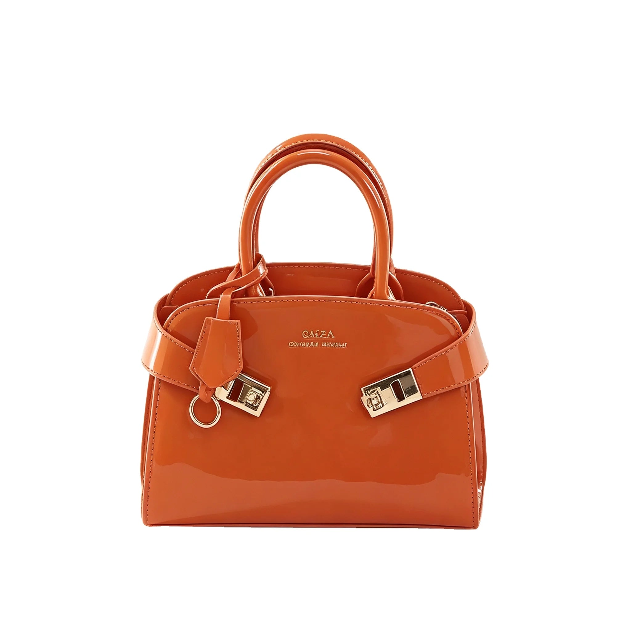 Wholesale Luxury Patent Leather Women Handbags Fashion Glossy PU Ladies Belted Shoulder Bag Trendy Shiny Tote Bags