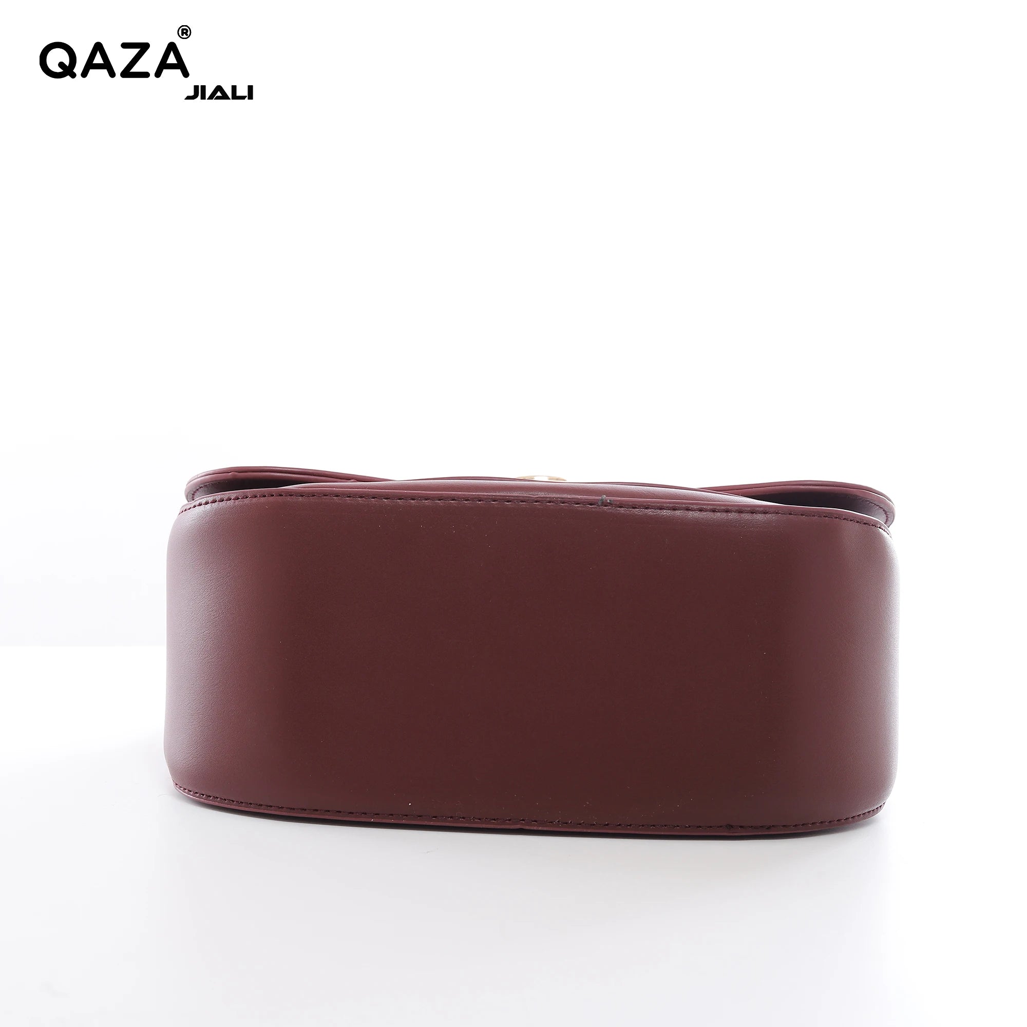 QAZA ZD9100 Women PU Leather Color Block Structured Tote Satchel Bag