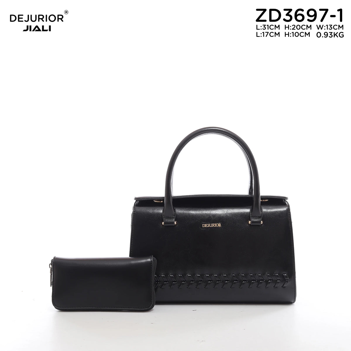 QAZA Women PU Leather 2-in-1 Quilted Tote Shoulder Handbag Set