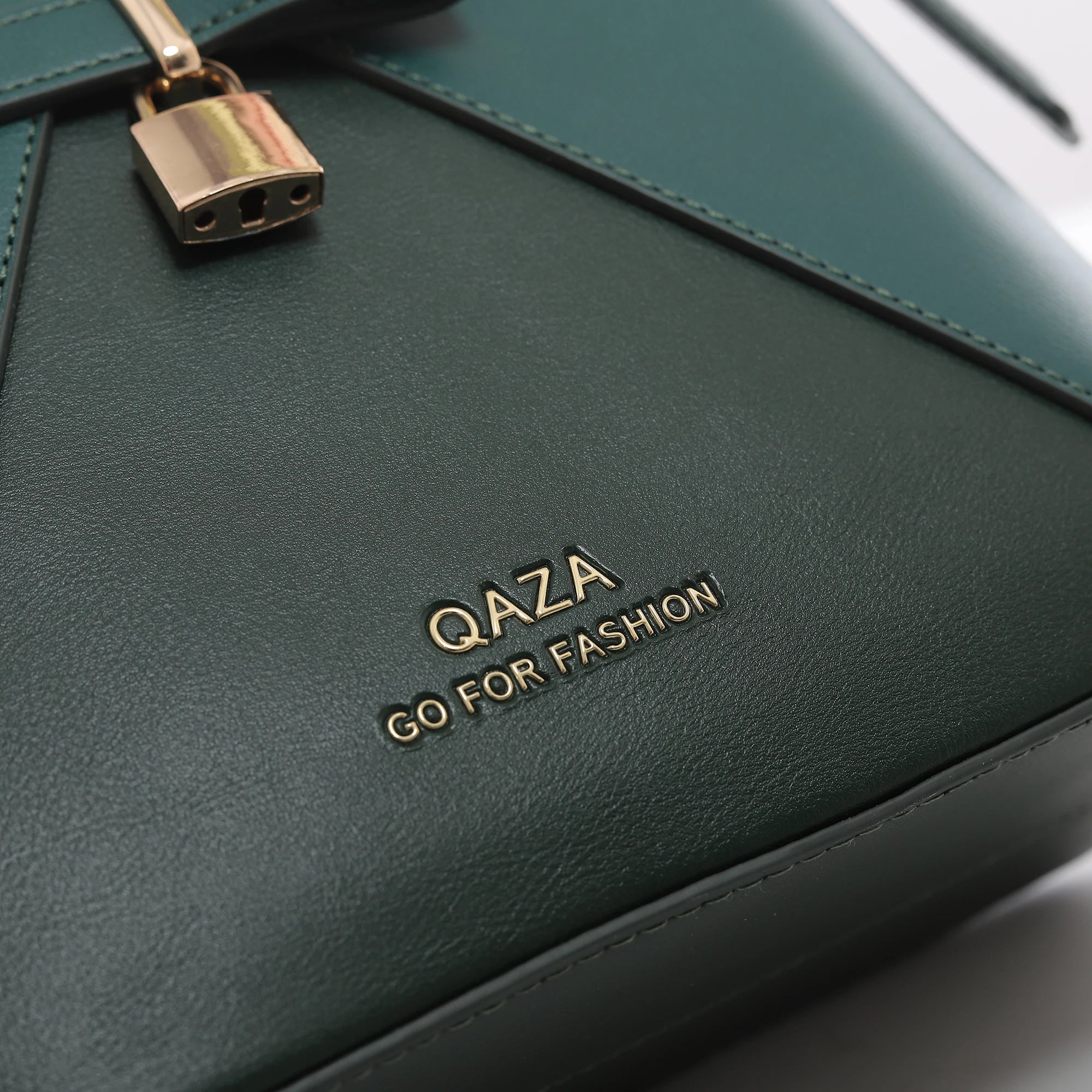QAZA MD3264-1 Women PU Leather Contrast Splicing Top Handle Crossbody Bag Set